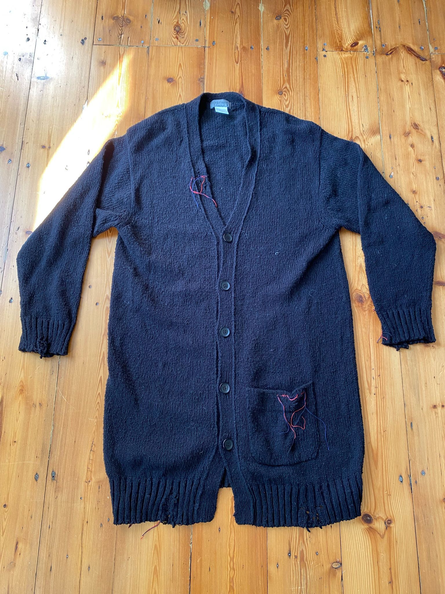 image of Yohji Yamamoto Sample Sweater in Dark Blue, Men's (Size Large)