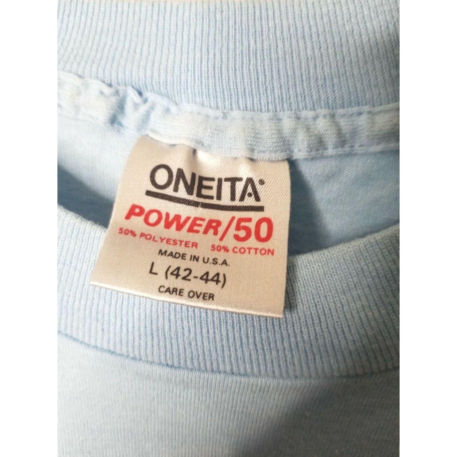 Vintage VINTAGE Oneita Airplane Shirt Men L Blue 1980s RV4 RV-4 Single Stitch Made in USA Mens Size US L / EU 52-54 / 3 - 6 Thumbnail