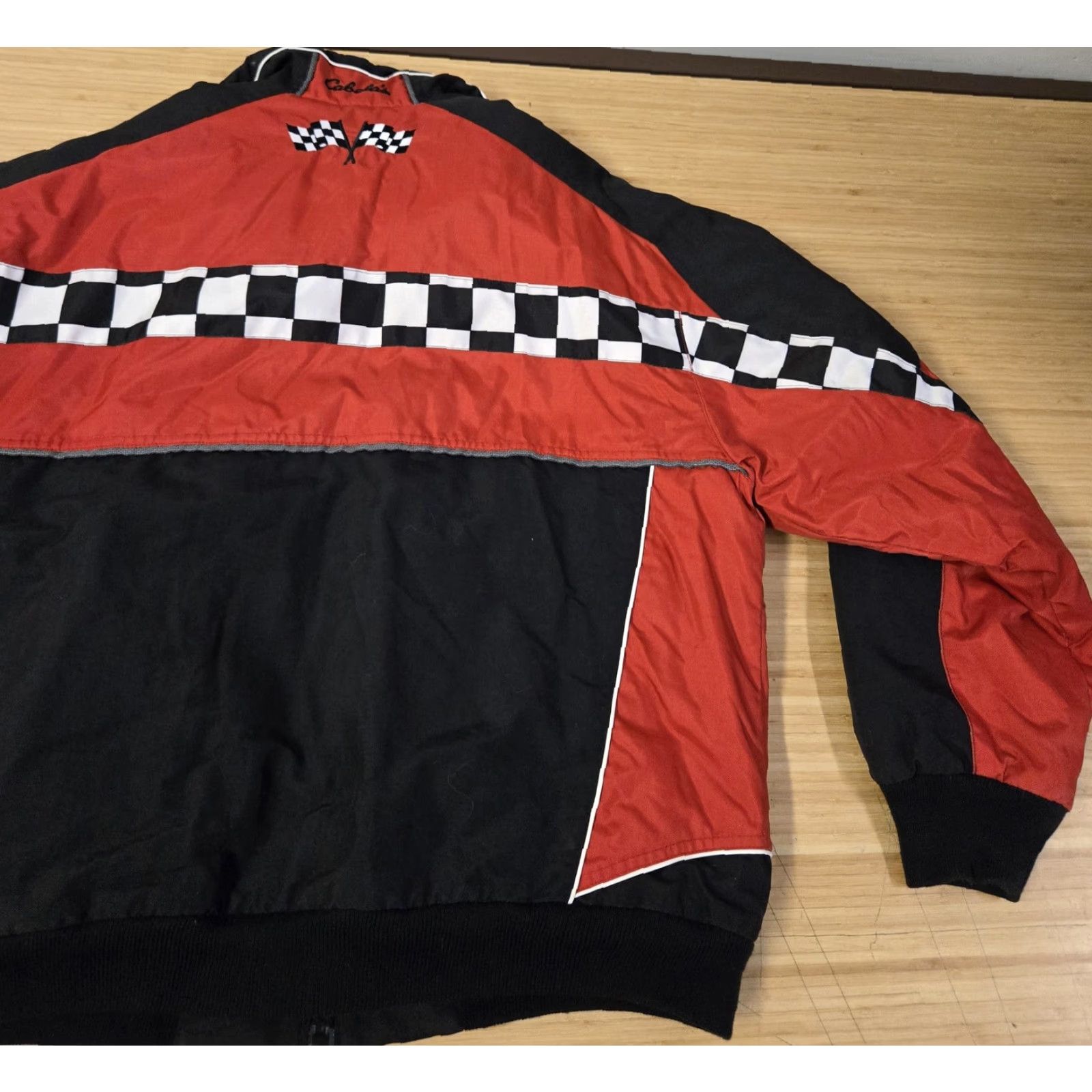 Vintage Cabela's Jacket Mens Large Red Racing Checkered Outdoor Gear Full Zip Nylon Size US L / EU 52-54 / 3 - 7 Thumbnail