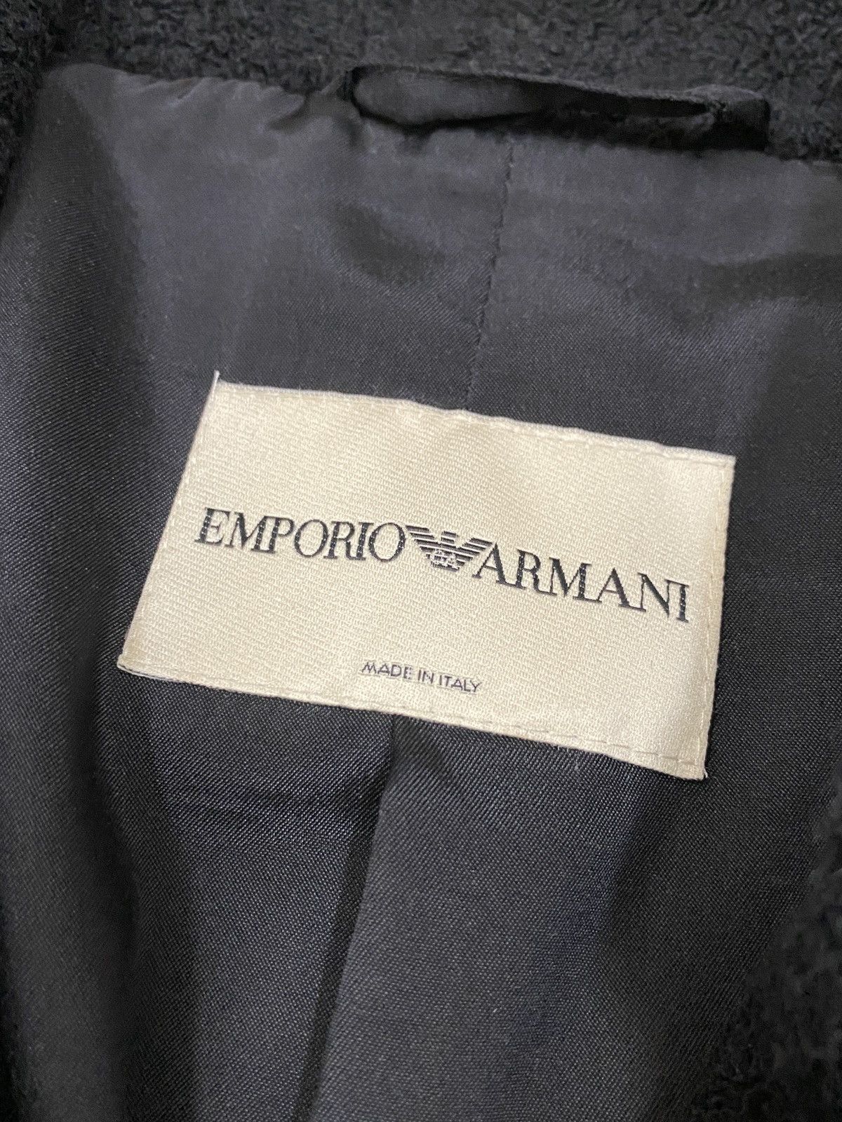 Emporio Armani EMPORIO ARMANI MEN COAT WOOL JACKET BLACK Size US S / EU 44-46 / 1 - 11 Thumbnail