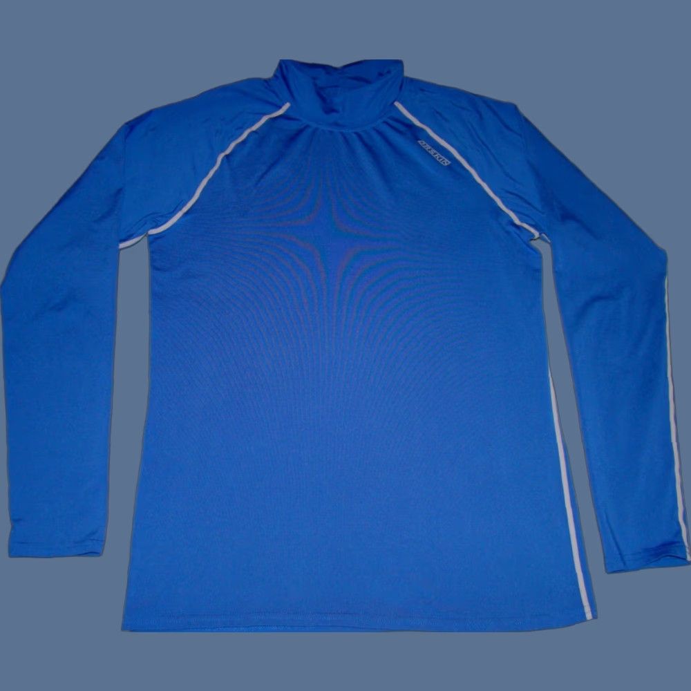 Skin VINTAGE Dr Skin Drskin Mens Compression Mock Neck Long Sleeve Shirt S Blue Regular Mens Size US S / EU 44-46 / 1 - 1 Thumbnail