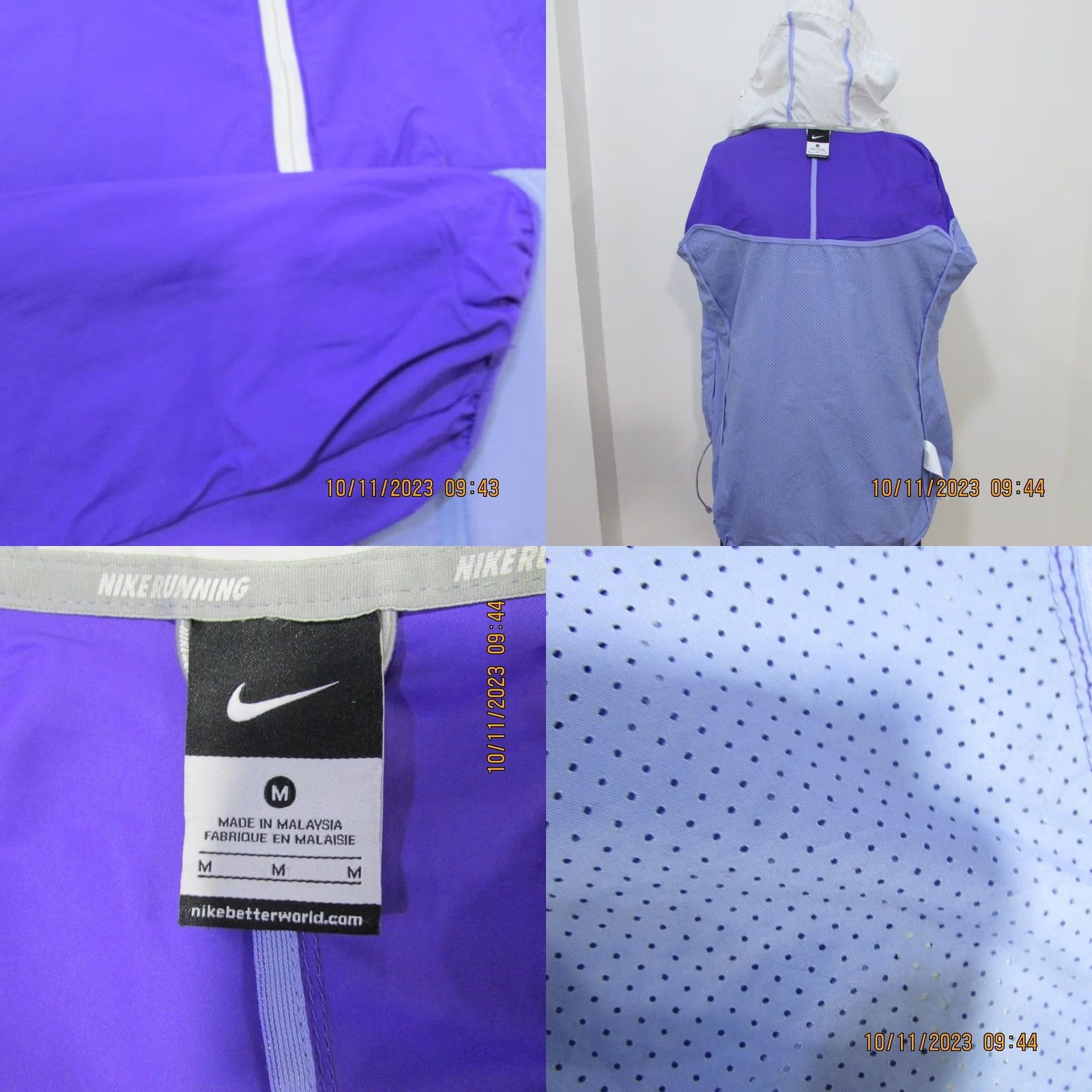 Vintage Nike Women's Showerproof Hooded Jacket M 38/40 UK Multicoloured Bomber Shirt Womens 11021 Size ONE SIZE - 9 Thumbnail