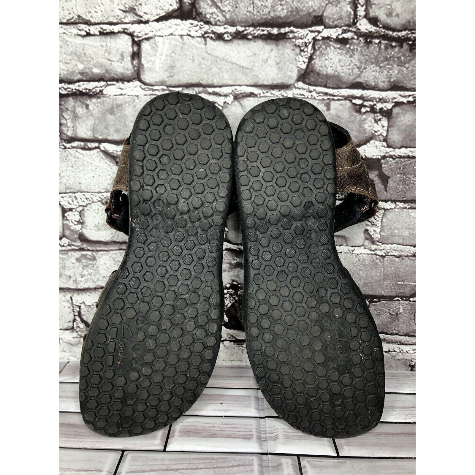 Clarks Clarks Brown Leather Synthetic Hiking Outdoor Strap Sandals Size US 11 / EU 44 - 7 Thumbnail