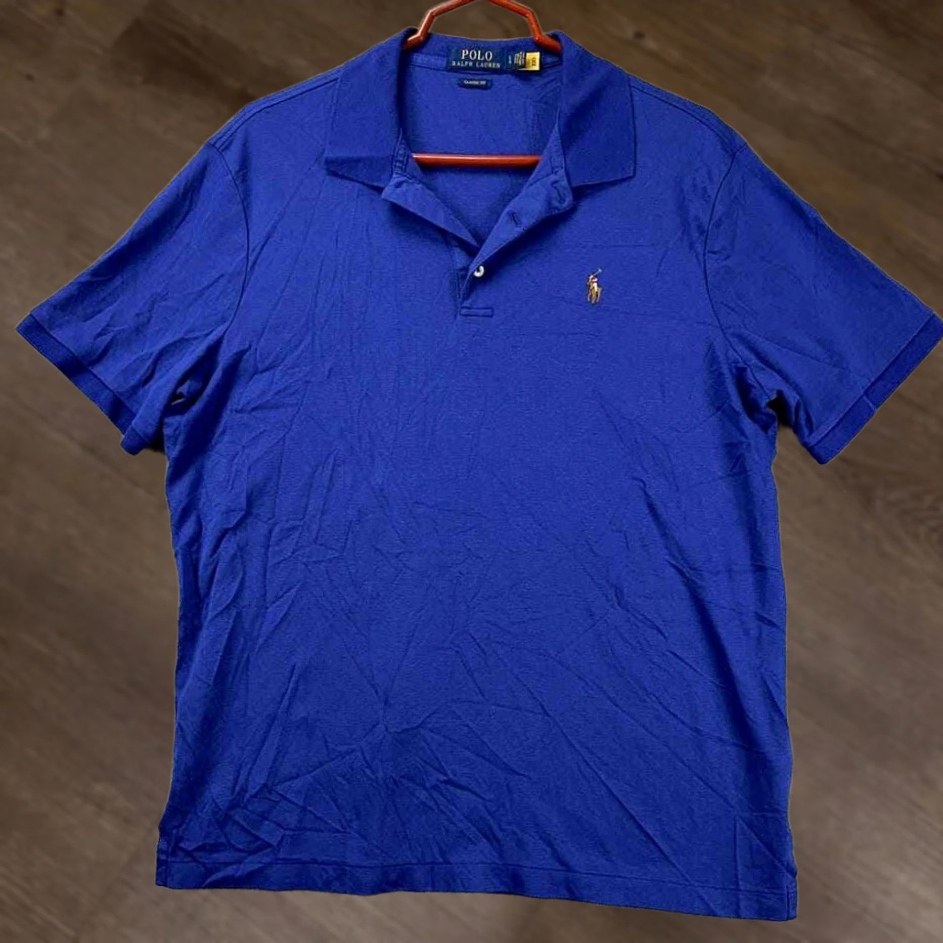 Polo Ralph Lauren Polo Ralph Lauren Shirt Adult Large Purple Classic Fit Polo Flesh Pony Rugby Men Size US L / EU 52-54 / 3 - 1 Thumbnail