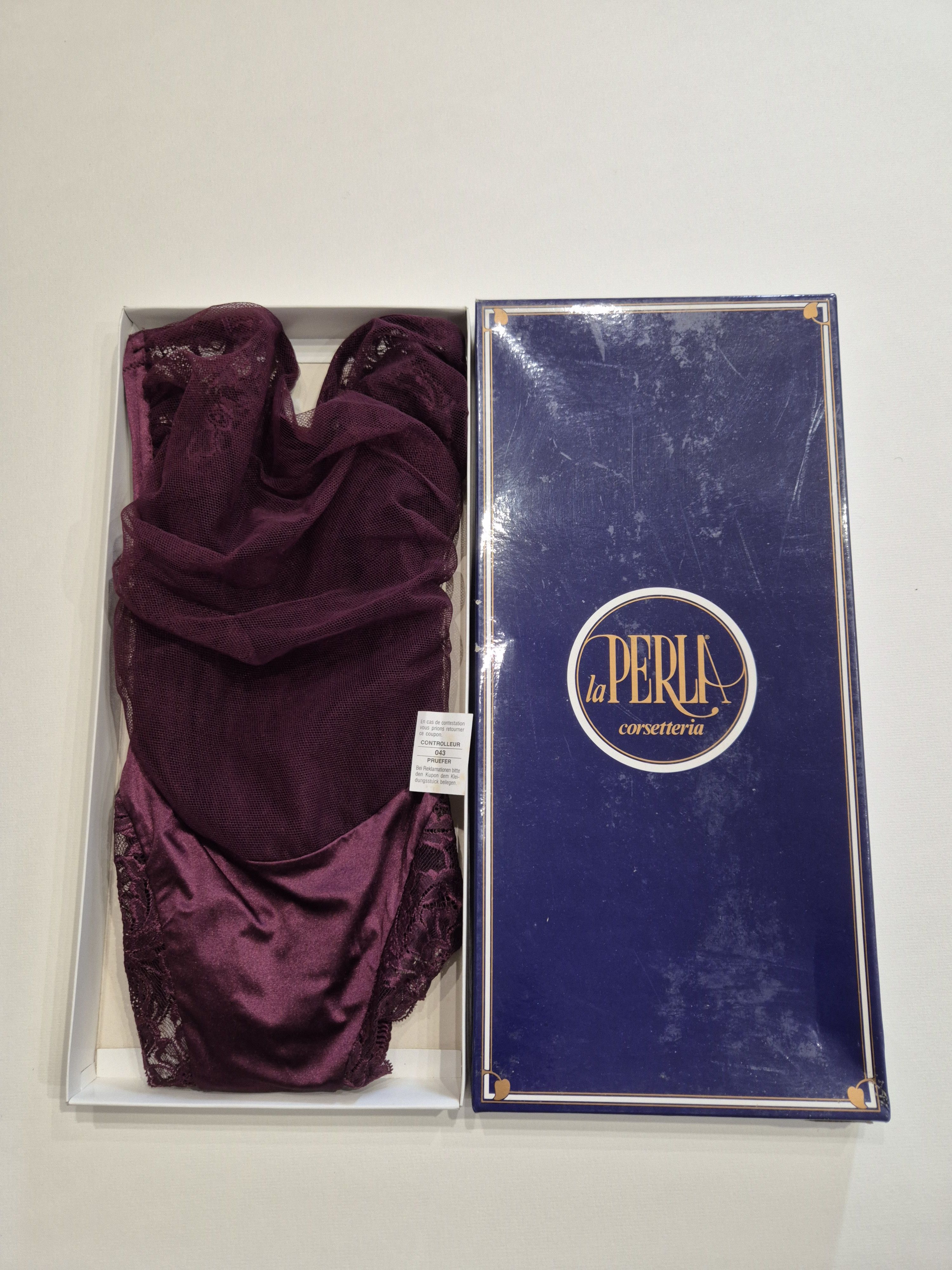 La Perla NIB Vintage LA PERLA Corsetteria Bodysuit Mogano Burgundy Size XS / US 0-2 / IT 36-38 - 3 Thumbnail