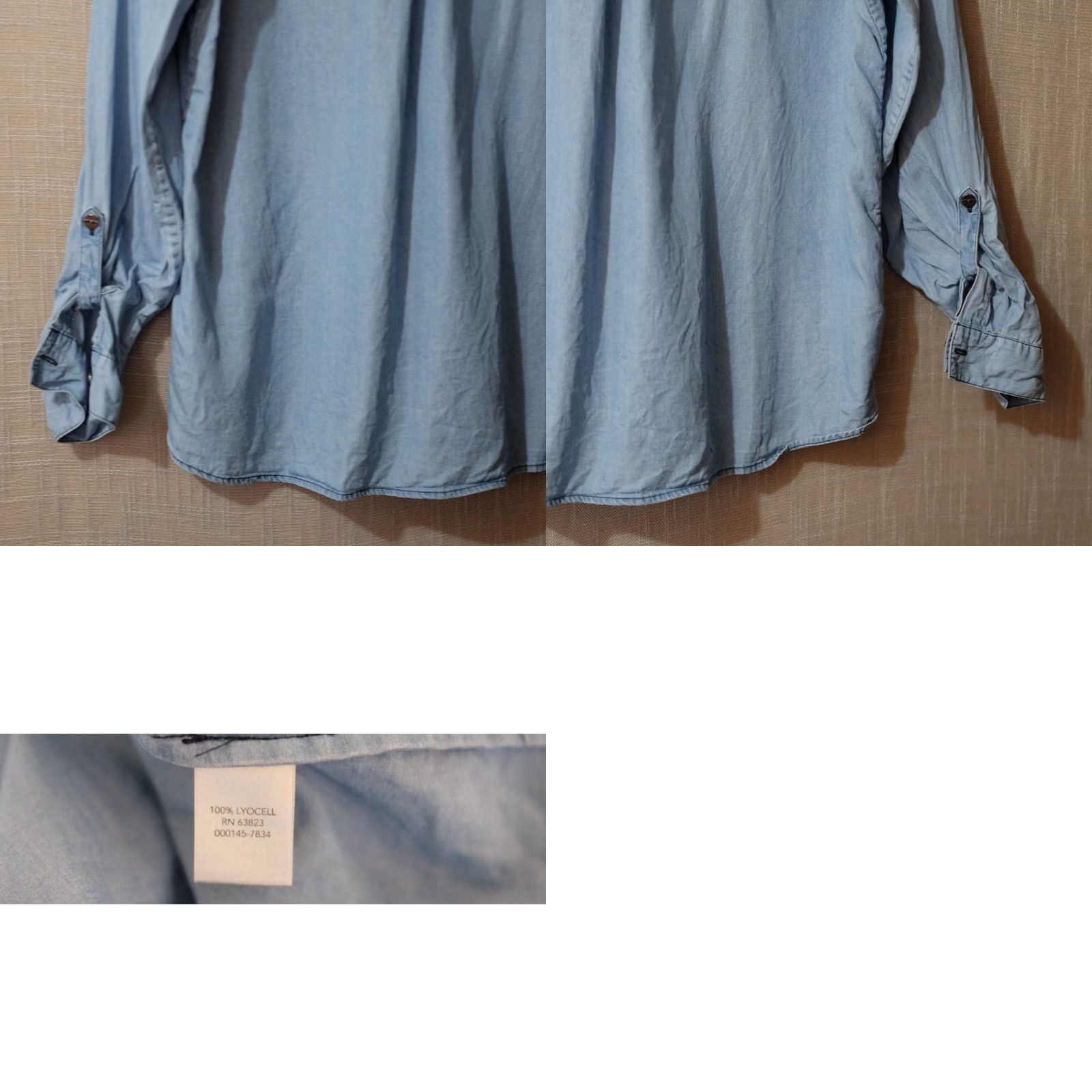 Vintage Christopher & Banks Chambray Top Long Sleeve Blue Button-Up Women's L Size L / US 10 / IT 46 - 8 Thumbnail