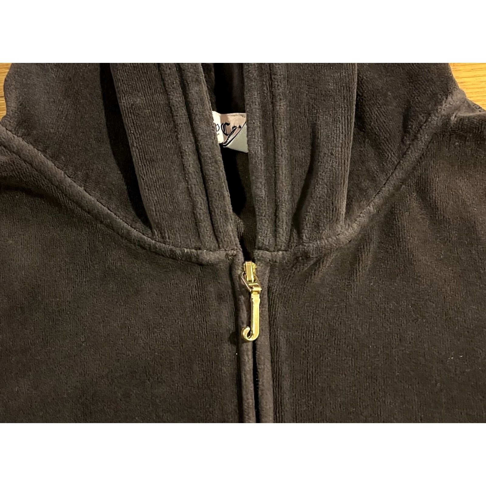 Juicy Couture VINTAGE Juicy Couture Velour Hoodie Women’s XL Brown Full Zip Hooded Pockets 90s Designer Logo Womens Size XL / US 12-14 / IT 48-50 - 4 Thumbnail