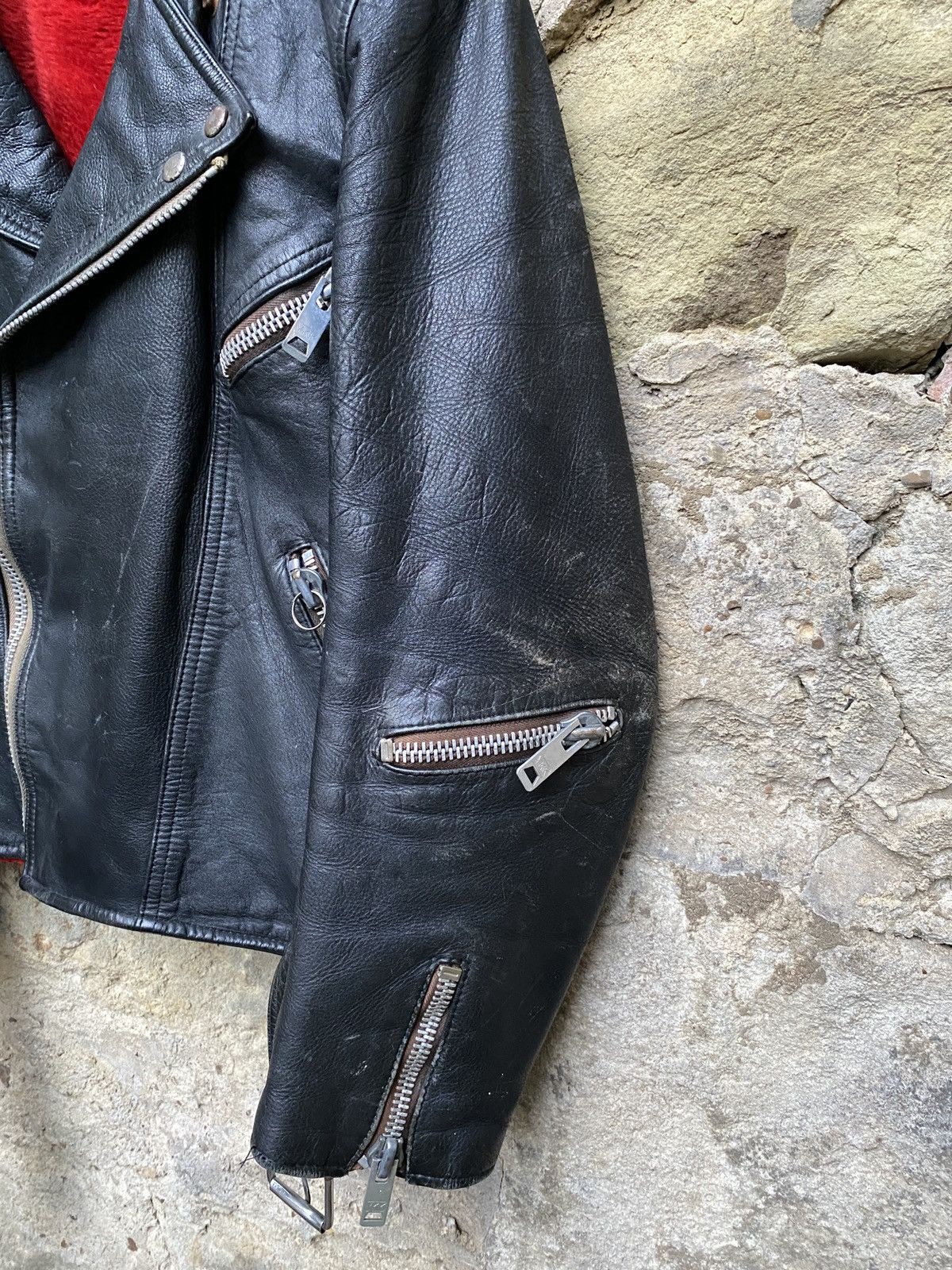 Vintage Rare 80s Death Black Metal Darkthrone Leather Biker Jacket Size US S / EU 44-46 / 1 - 3 Thumbnail