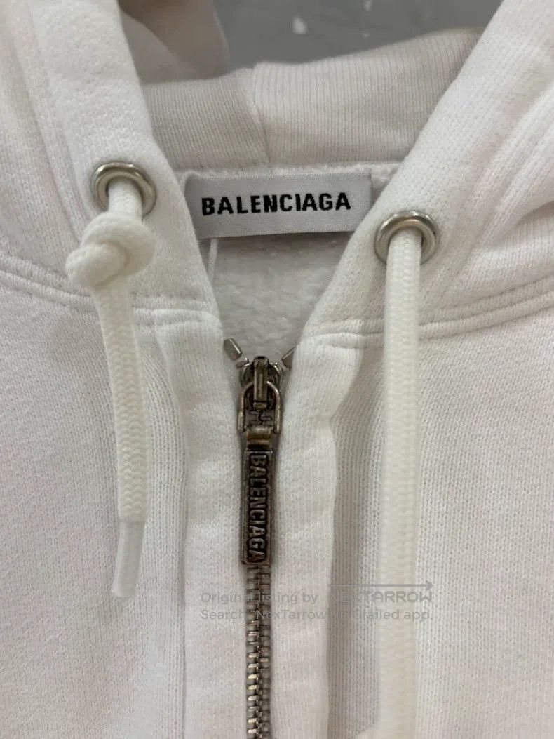 Balenciaga Balenciaga White Hooded Jacket Size US M / EU 48-50 / 2 - 2 Thumbnail