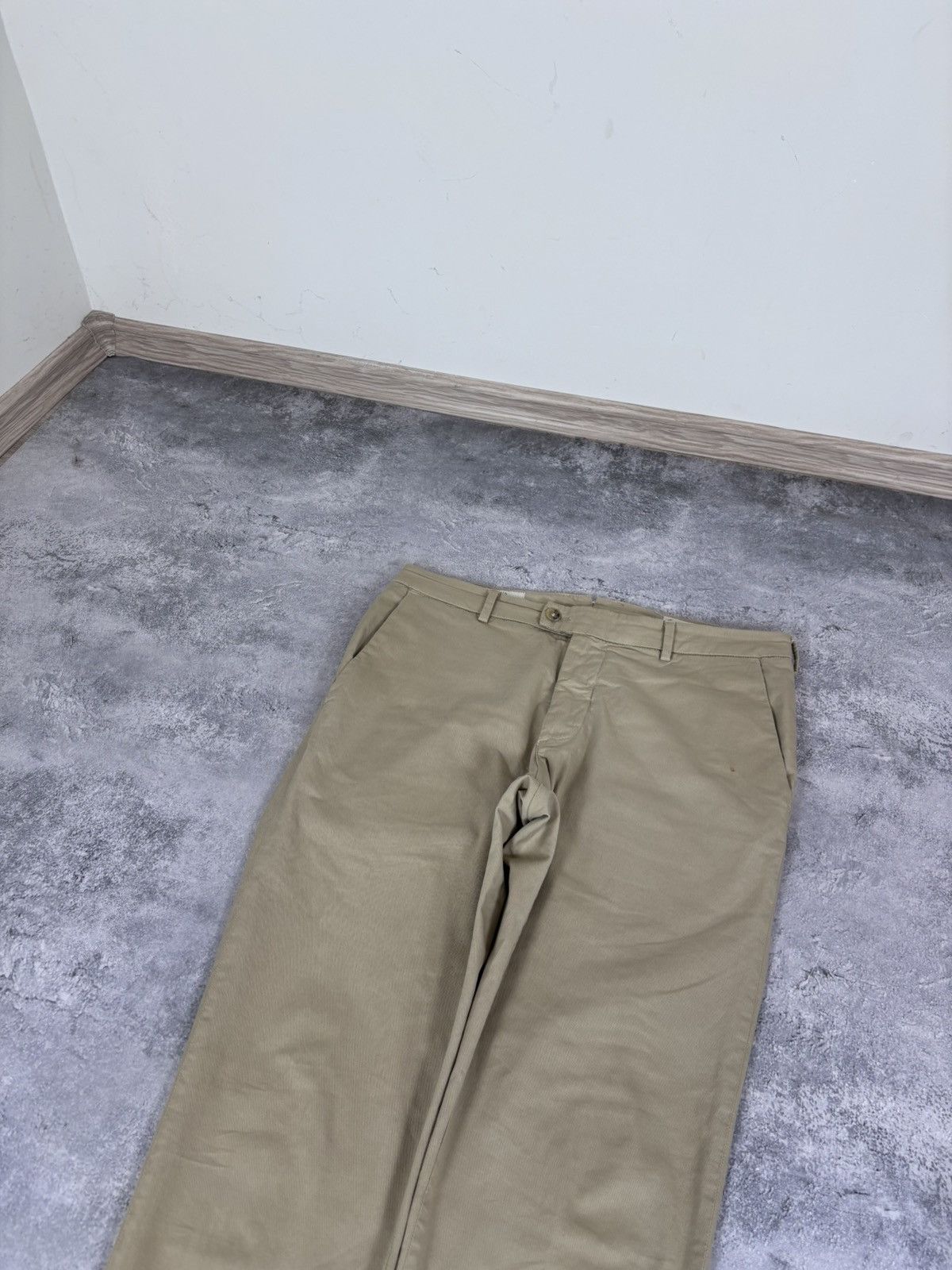 Other Cruna Men’s Beige Brown Chino Pants Trousers Cotton Blend Size US 34 / EU 50 - 4 Thumbnail