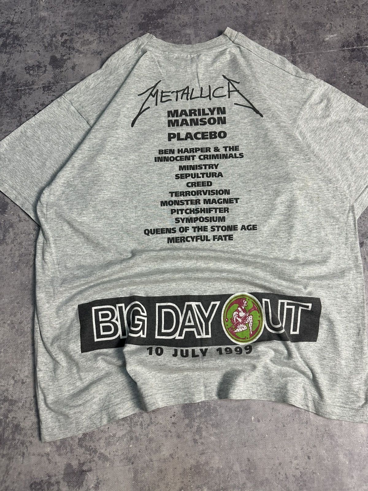Band Tees Vintage 1999 "Big Day Out" T-shirt Metallica Marilyn Manson Size US L / EU 52-54 / 3 - 11 Thumbnail