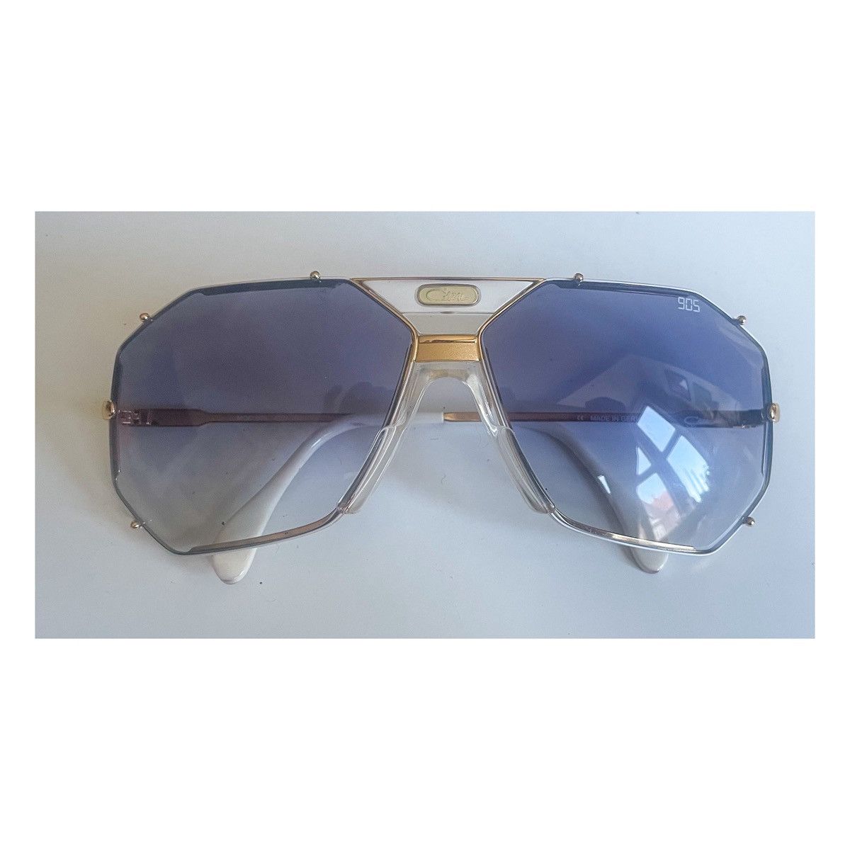 Cazal Vintage Cazal 905 Sunglasses | White/Gold | 80s | + Full Set Size ONE SIZE - 1 Thumbnail