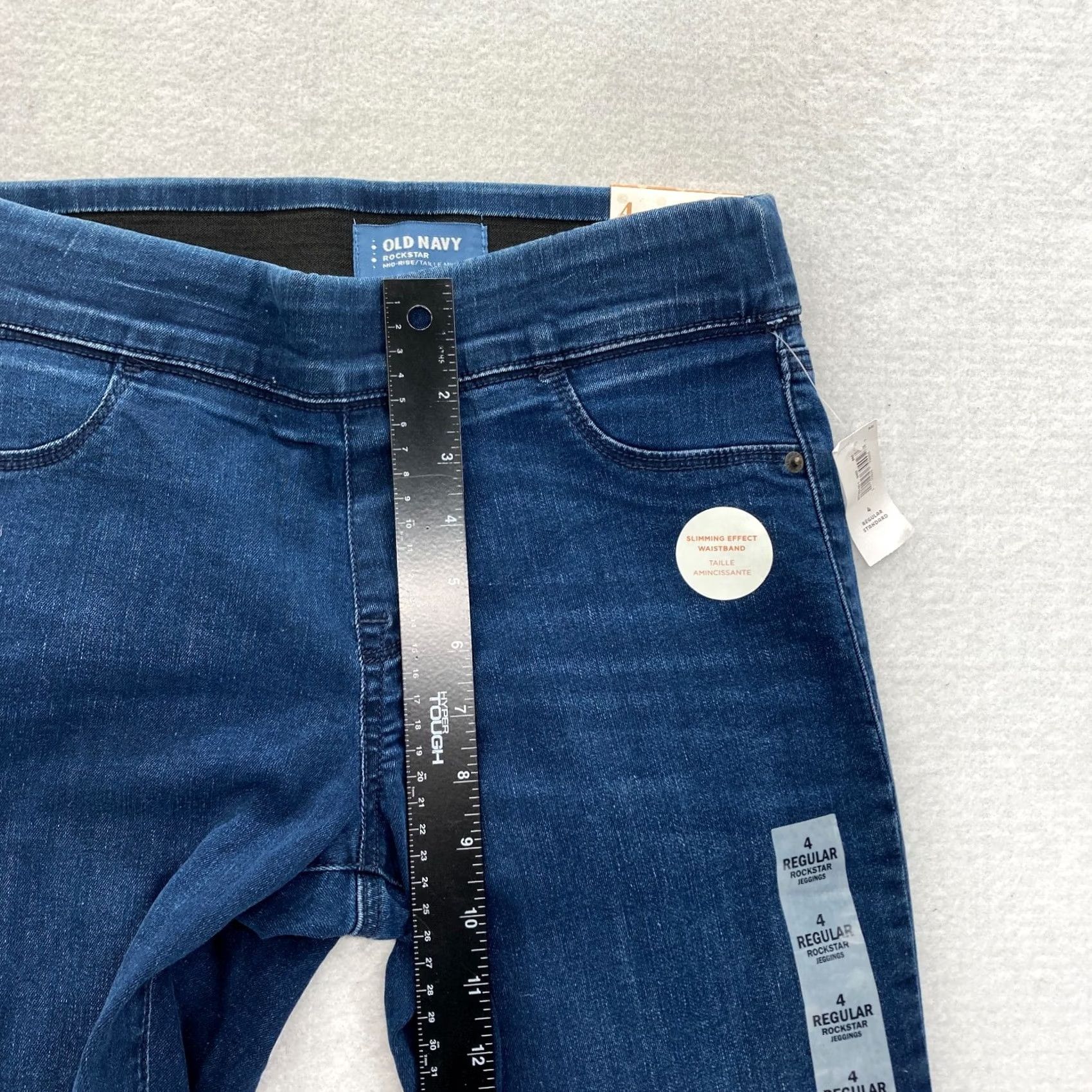 Old Navy Old Navy Jeans Women's 4 Dark Blue Stretch Denim Pull On Skinny NWT Rockstar Size 26" / US 2 / IT 38 - 7 Thumbnail