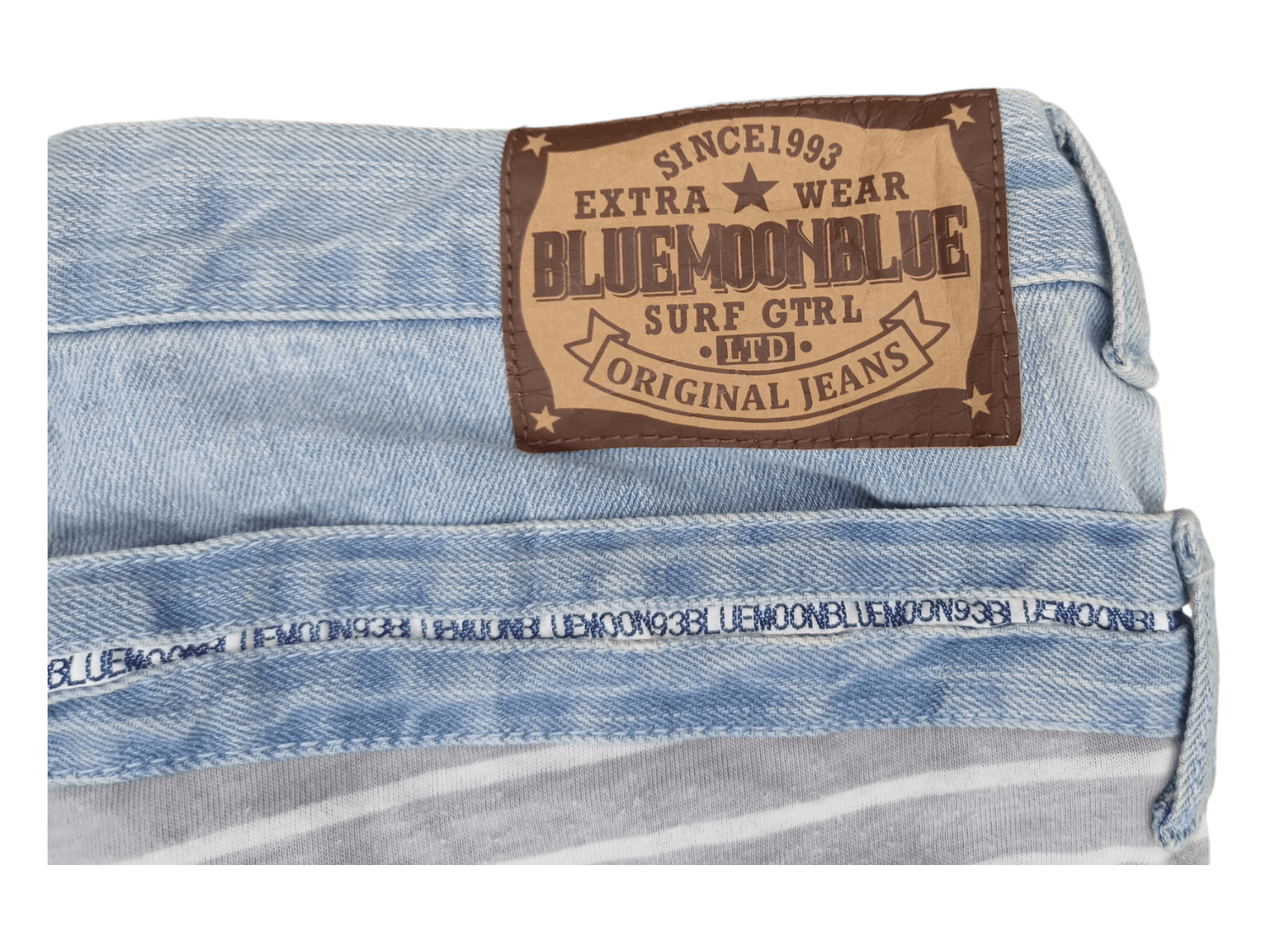 Japanese Brand Blue Moon Blue Big Blowout Patched Japanese Jeans Size US 30 / EU 46 - 10 Thumbnail