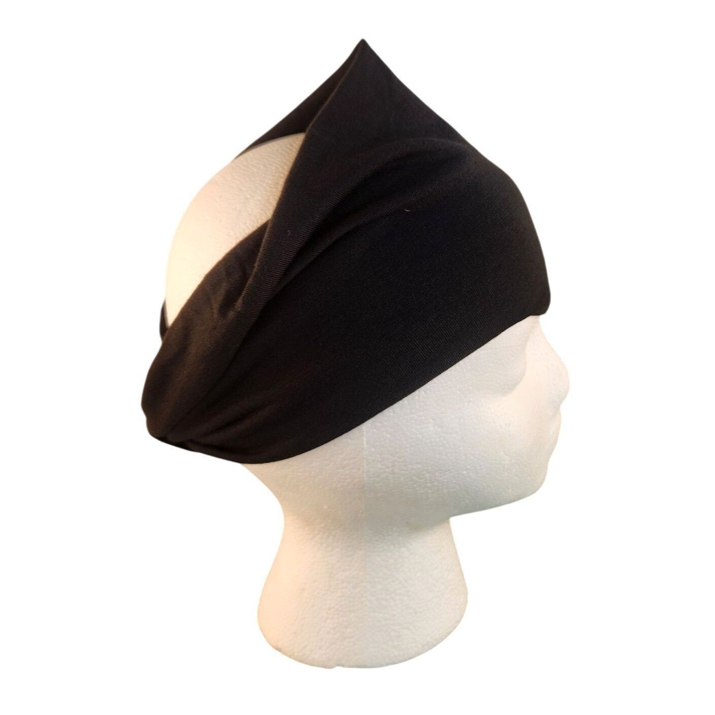 Other Black Knit Headwrap Hairband Soft Stretchy Headband Fabric U Size ONE SIZE - 3 Thumbnail