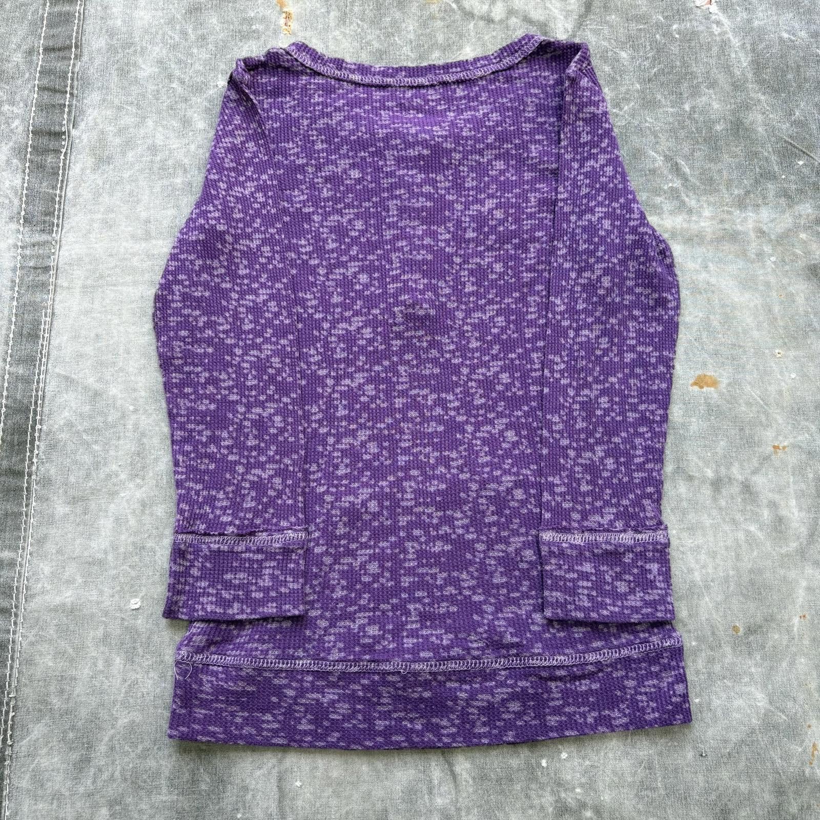Vintage Vintage Y2K Mudd Purple Speckled Fairy Thermal Henley Shirt Size M / US 6-8 / IT 42-44 - 5 Thumbnail