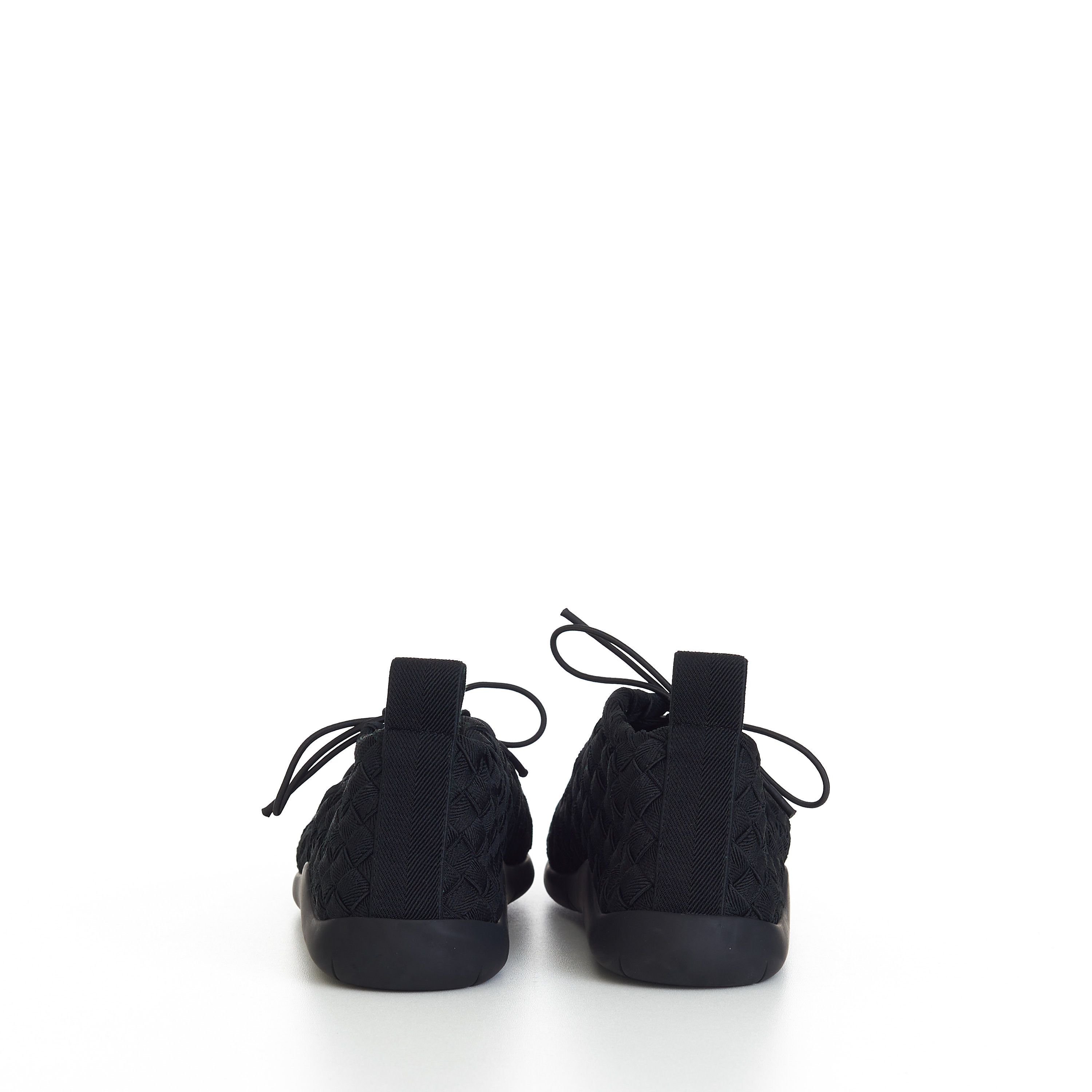 Bottega Veneta "Plat" Lace-up Sneakers In Black Intrecciato Elastic Size US 6 / EU 39 - 7 Thumbnail