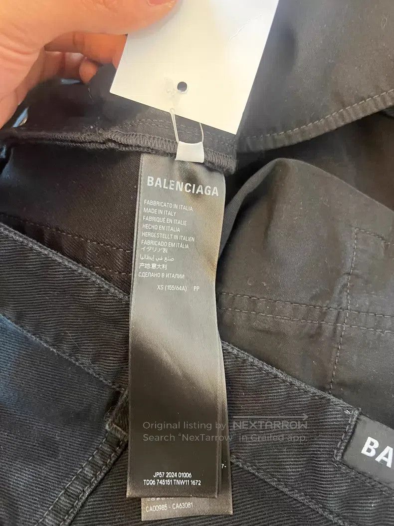 Balenciaga Balenciaga size XS Black Ripped Denim Long Pants Size US 27 - 5 Thumbnail