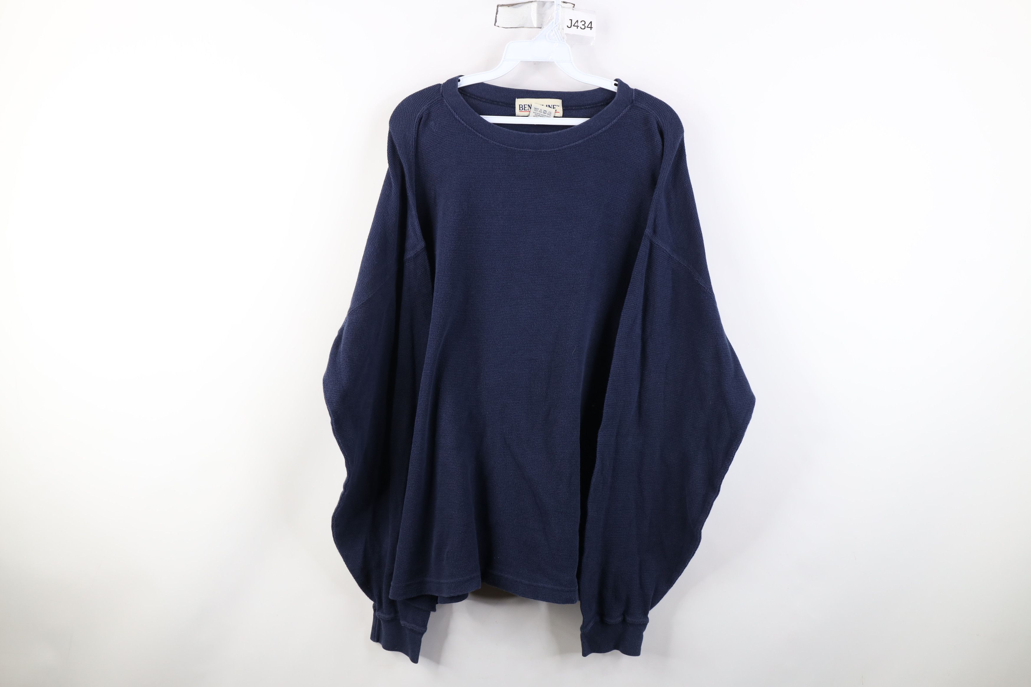 Vintage Vintage 90s Streetwear Waffle Knit Long Sleeve T-Shirt Size US XL / EU 56 / 4 - 1 Thumbnail