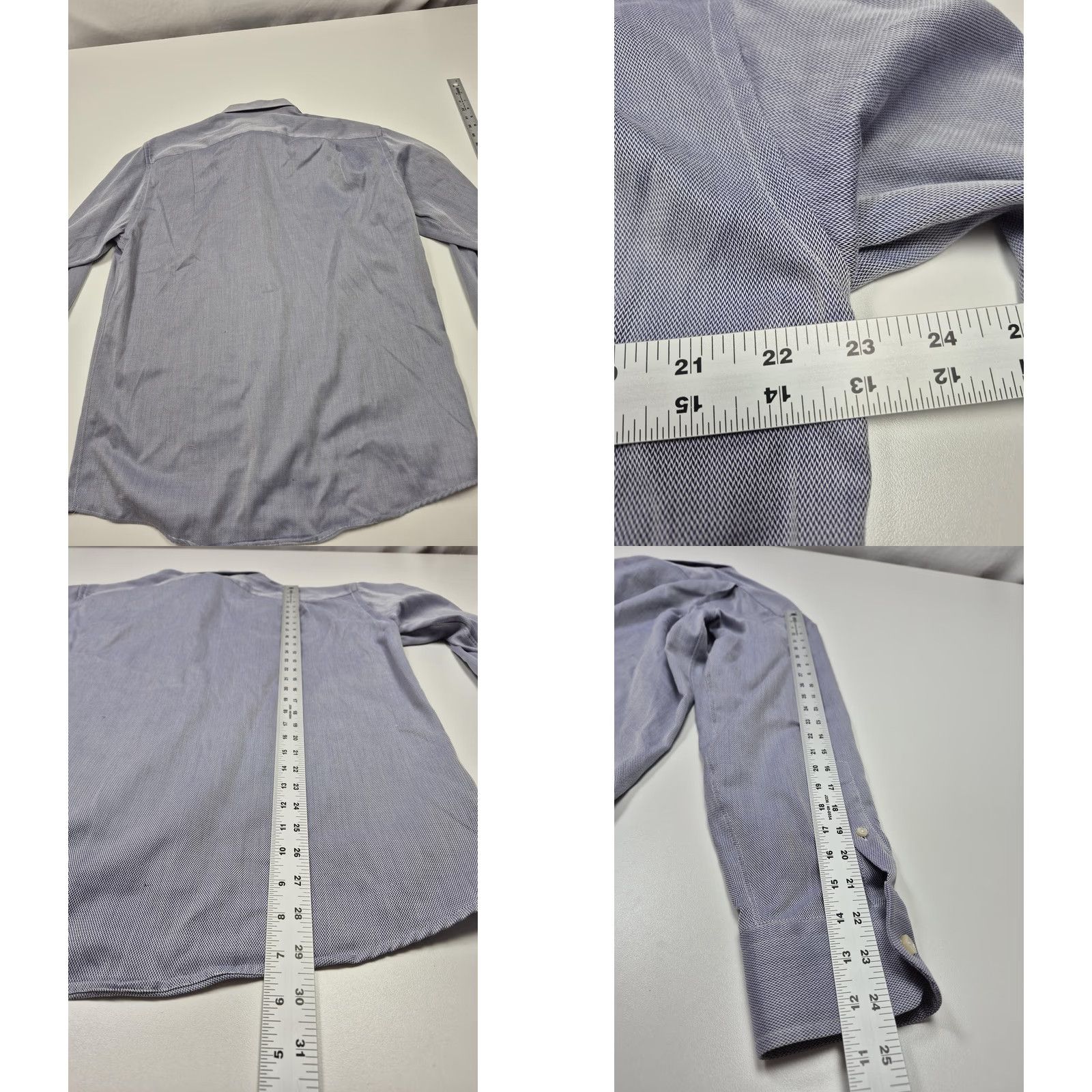 Eton Eton Dress Shirt Mens 16.5 34/35 Blue Herringbone Point Collar Classic Fit Shirt Mens Blue Herringbone Dress Shirt 16.5 34/35 Easy Care"} Size 46R - 8 Thumbnail