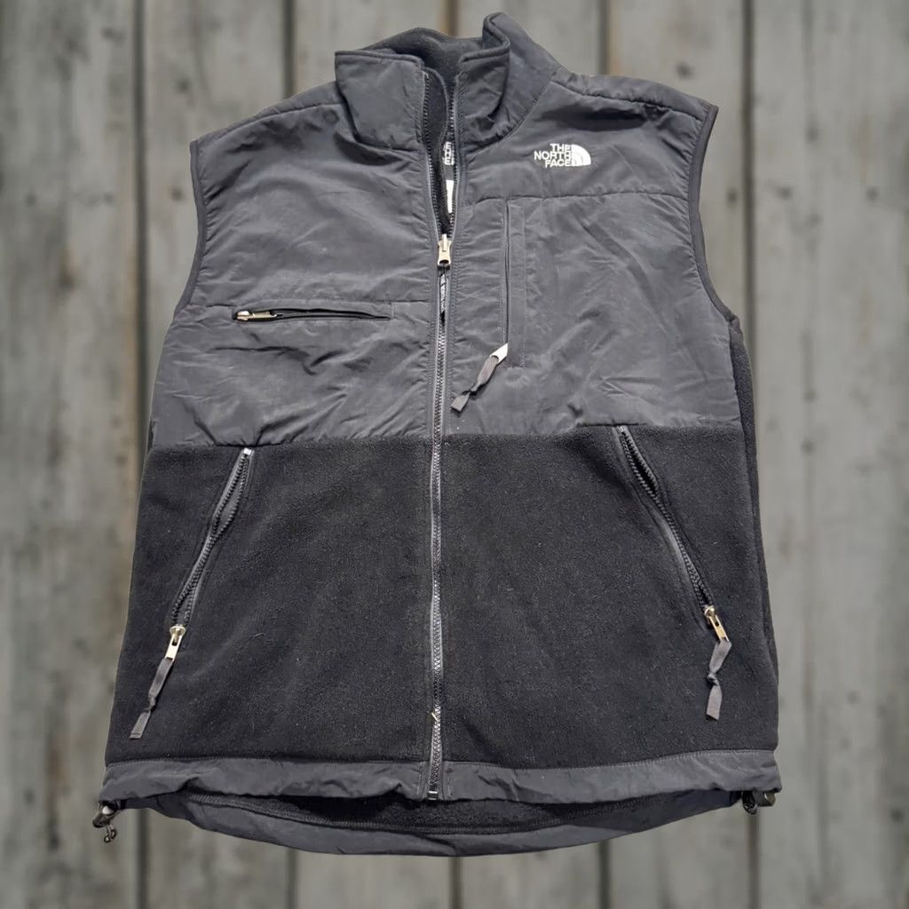 Vintage North Face Vest Men's M Black Fullzip Cotton Blend Outerwear Fleece Size US M / EU 48-50 / 2 - 1 Thumbnail