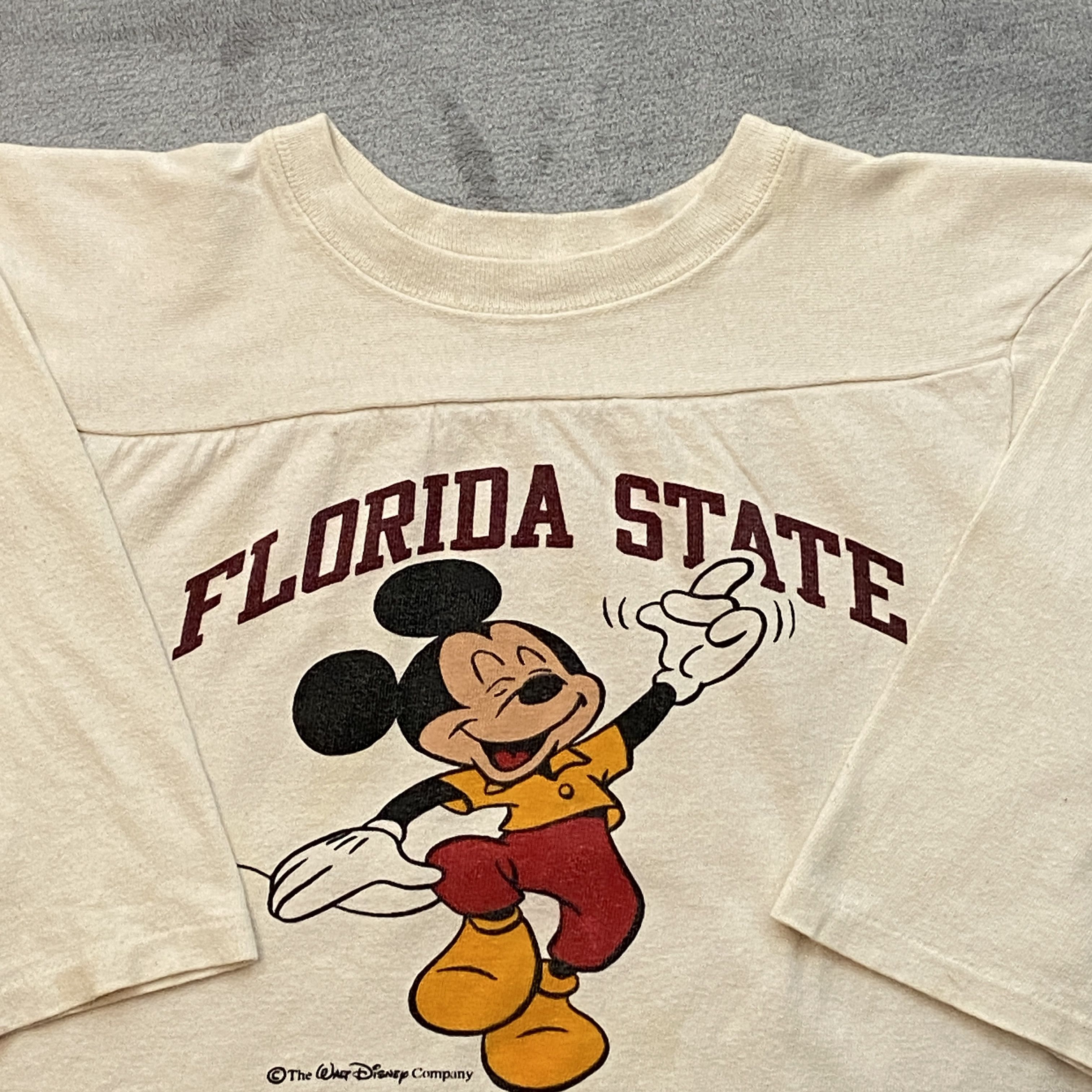 Champion × Vintage 80s Disney FLORIDA STATE SEMINOLES Mickey Mouse T-Shirt Size US S / EU 44-46 / 1 - 5 Thumbnail