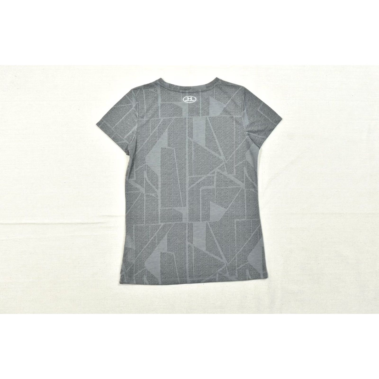 Under Armour Under Armour HeatGear Women's S Gray Geometric Short Sleeve T-Shirt Size 28" / US 6 / IT 42 - 2 Thumbnail