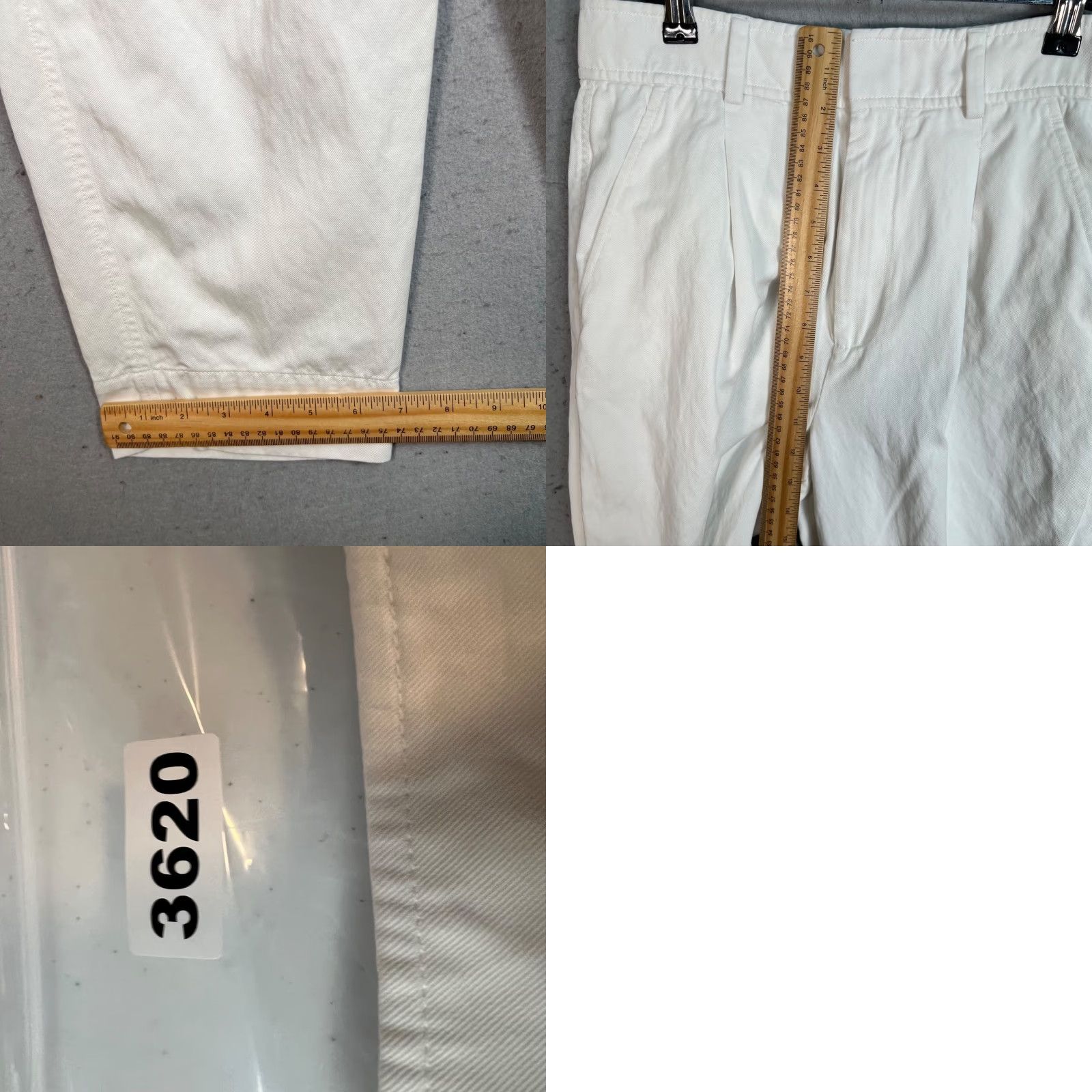 Everlane Everlane White Pleated TENCEL Cotton Blend Pants Womens Size 6 High Rise Inseam 26 Ankle Tapered Size 28" / US 6 / IT 42 - 8 Thumbnail