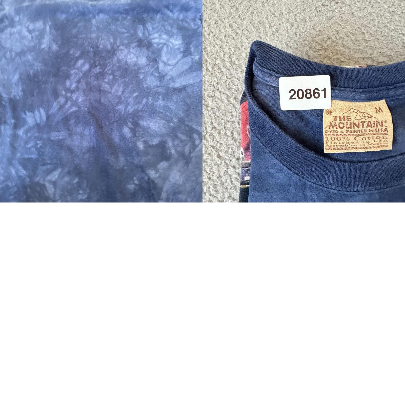 The Mountain VINTAGE The Mountain Shirt Mens Adult Medium Blue 90s Bird Horse Logo Cotton Crew Neck Short Sleeve T-Shirt USA Size US M / EU 48-50 / 2 - 9 Thumbnail