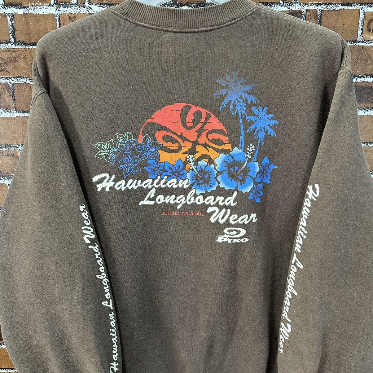 Vintage Y2k Piko Hawaiian Longboard Wear Faded Vintage Crewneck Z149 Size US M / EU 48-50 / 2 - 4 Thumbnail