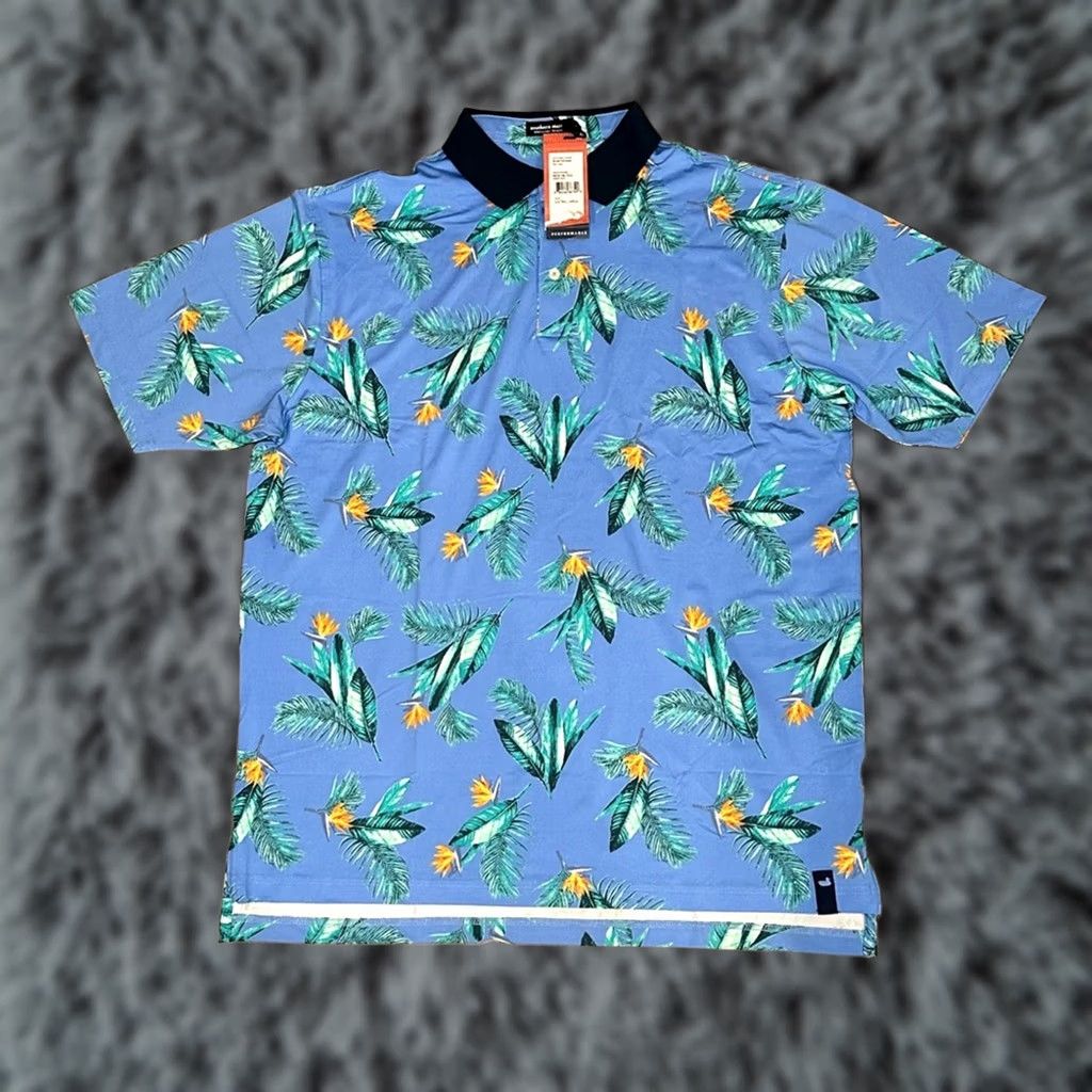 Vintage Southern Marsh Oahu Tropical Bayside Performance Polo XL Men Blue Size US XL / EU 56 / 4 - 1 Thumbnail