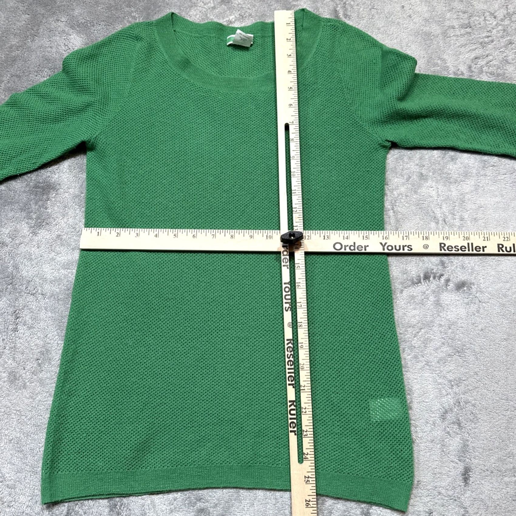 J.Crew J.CREW 100% Cashmere Sweater Women's Medium Green Long Sleeve Crewneck Pullover Regular Lightweight Knit Crew Neck Shirts Sweater Womens Green Medium Size M / US 6-8 / IT 42-44 - 5 Thumbnail