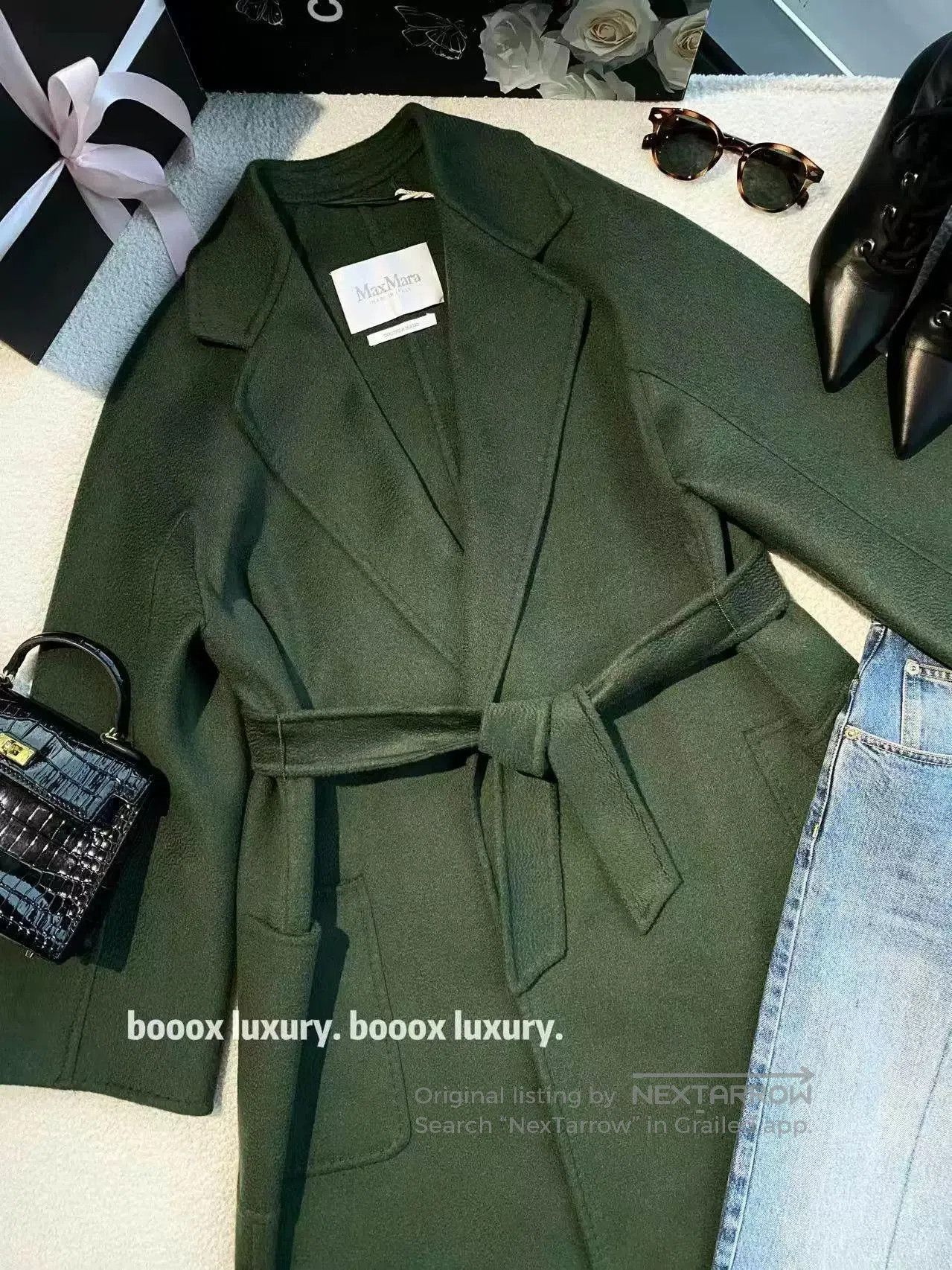 Other MaxMara Labbro Green Cashmere Coat. Size US M / EU 48-50 / 2 - 1 Thumbnail