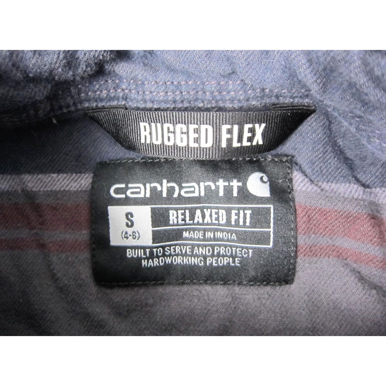 Carhartt Carhartt Shirt Womens S Blue Gray Striped Relaxed Fit Flannel Button-Up Casual Shirt Mens City Classic Country Pandemic Size S / US 4 / IT 40 - 3 Thumbnail