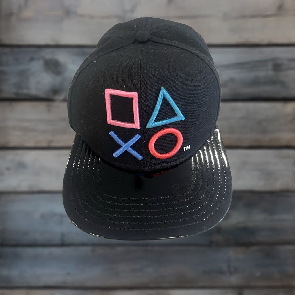 Sony VINTAGE PlayStation Snapback Hat Black Adjustable 3D Logo Embroidered Button Controller Unisex Adults Mens Womens Size ONE SIZE - 1 Thumbnail