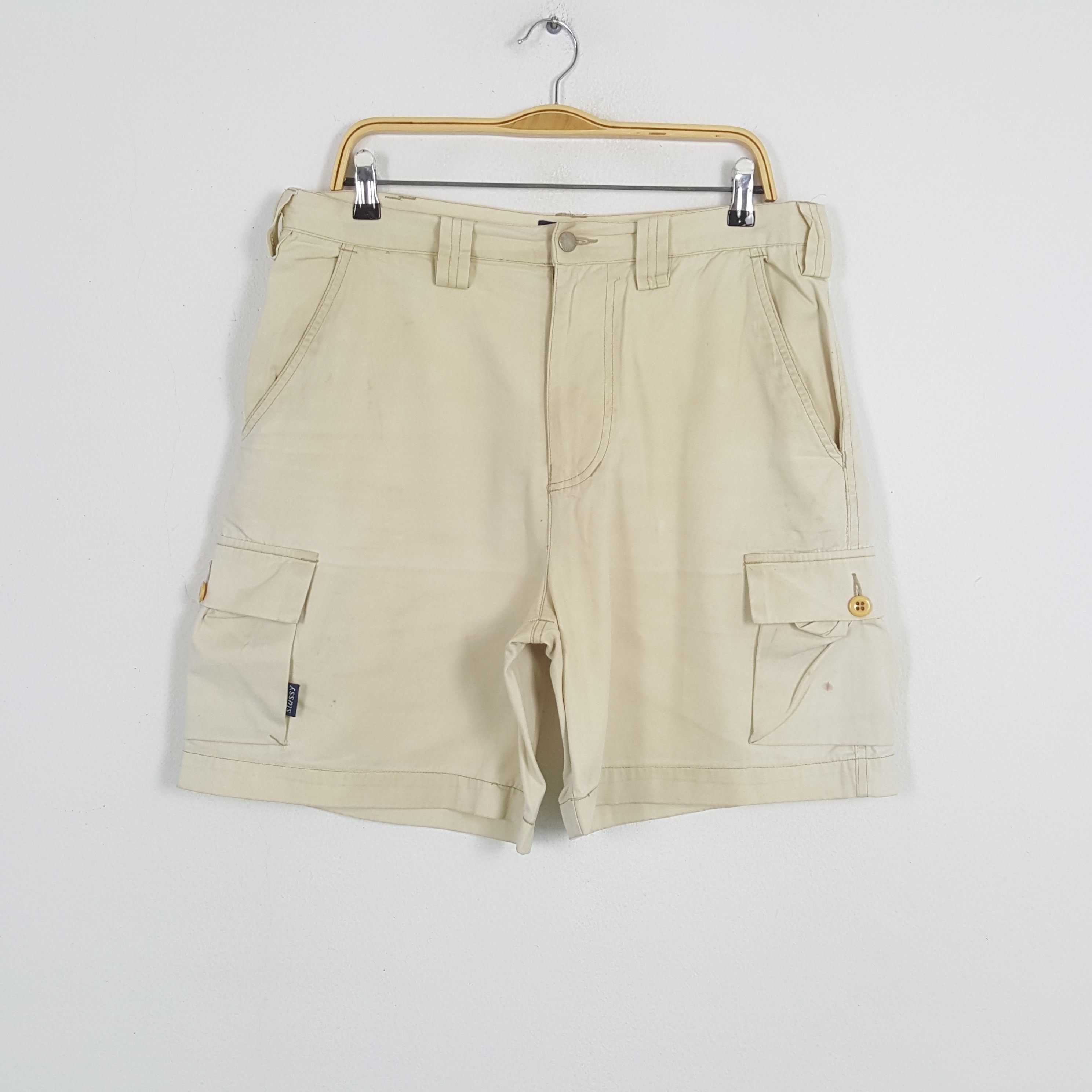 Stussy × Vintage Vintage STUSSY Streetwear Skateboard Logo Style Short Pants Size US 34 / EU 50 - 3 Thumbnail