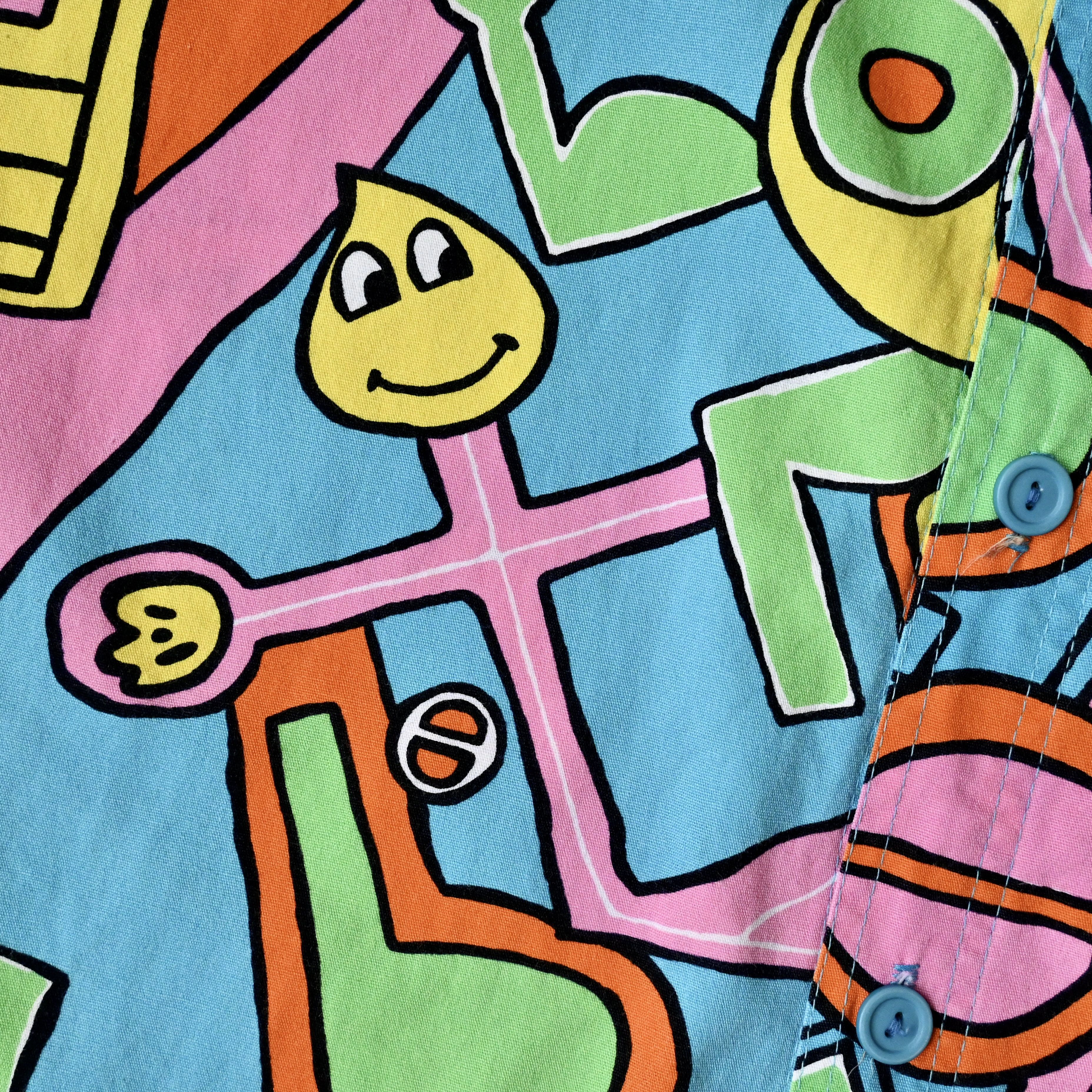 Jams World VTG 80s JAMS Surfline postmodern art cotton shirt XL, robot Size US XL / EU 56 / 4 - 12 Thumbnail