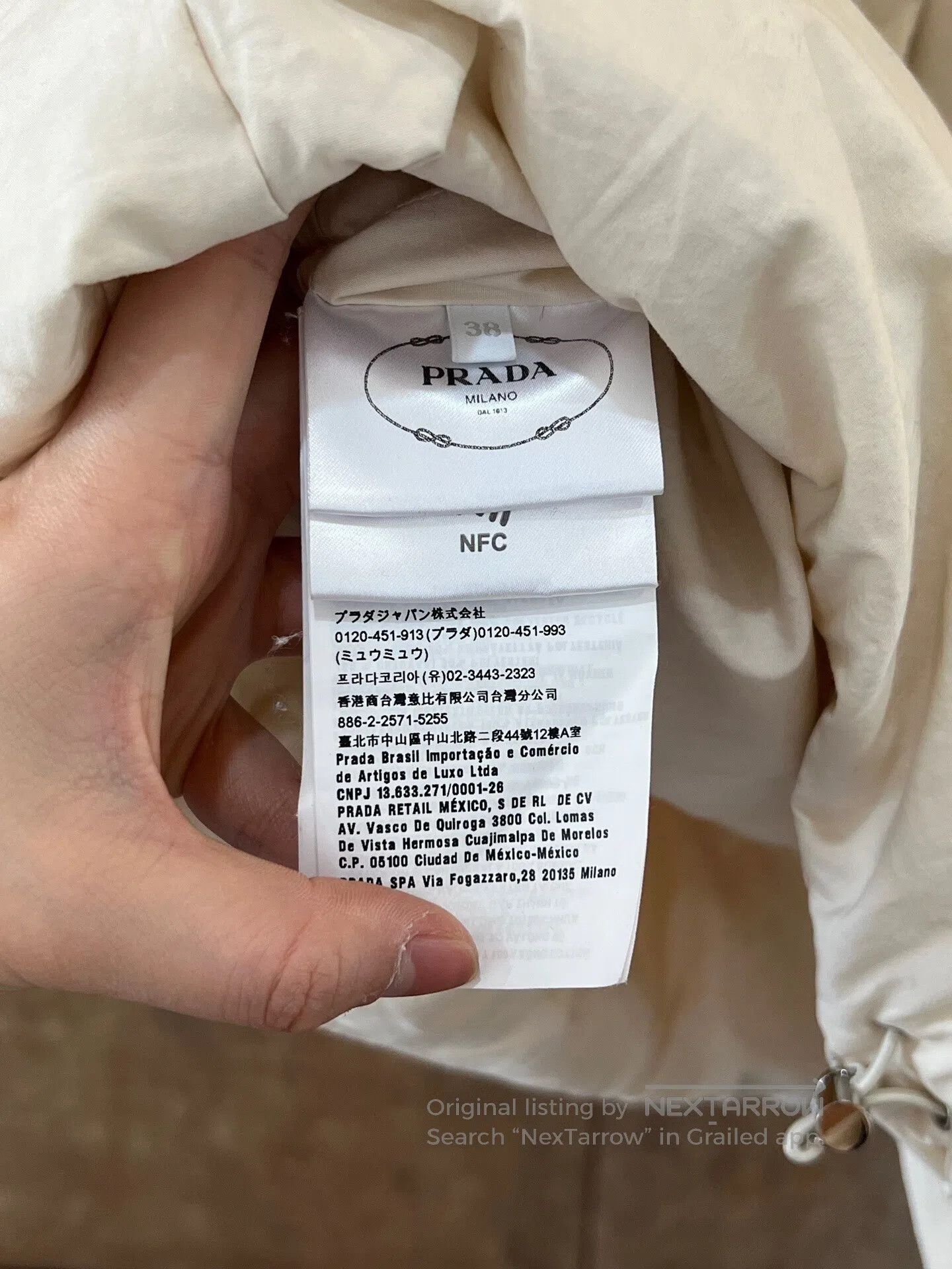 Prada Prada Cream White Triangle Logo Down Vest| Size XS / US 0-2 / IT 36-38 - 4 Thumbnail