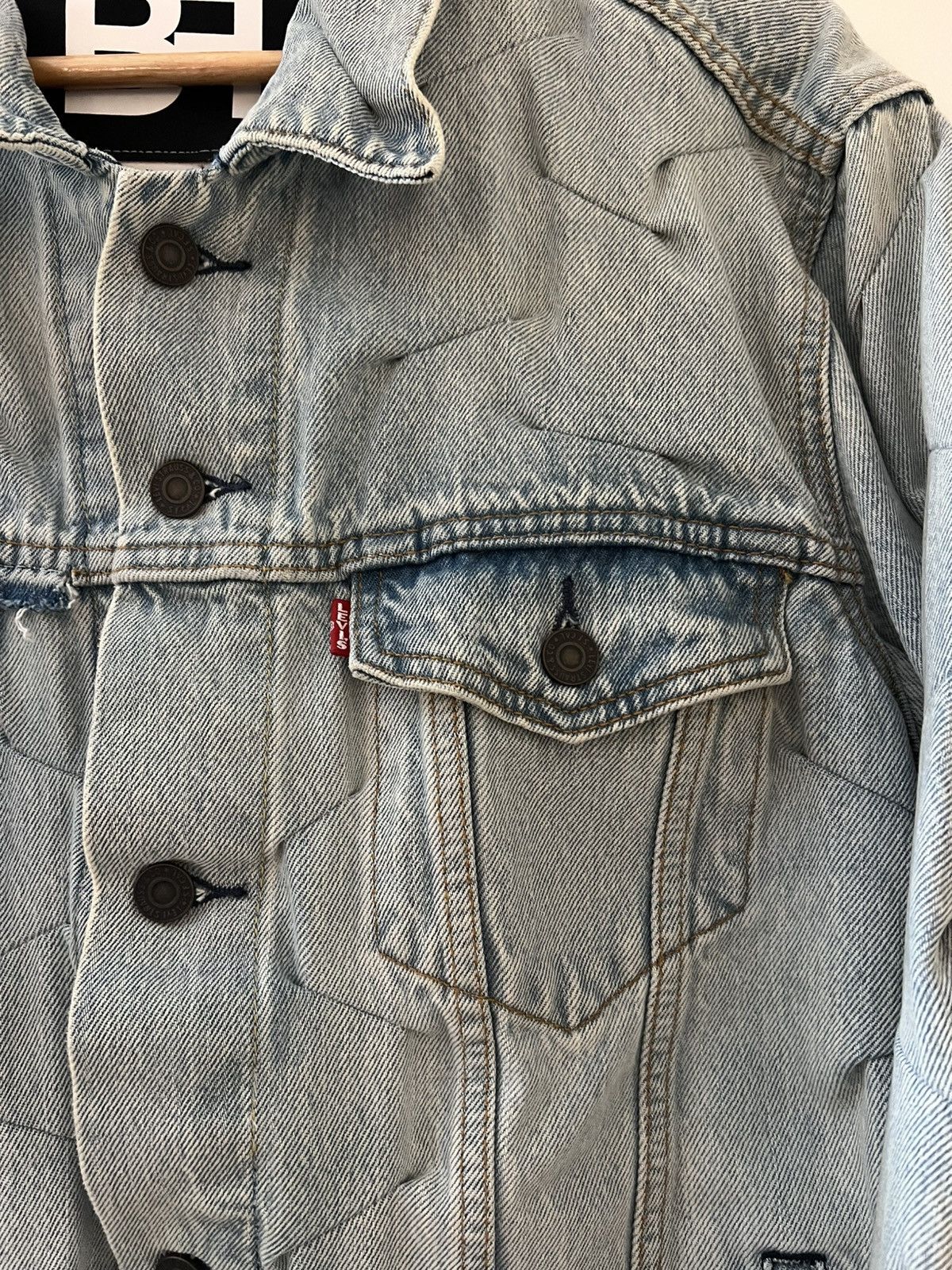 Levi's Levi’s Distorted Pleated Denim Jacket Size US L / EU 52-54 / 3 - 4 Thumbnail
