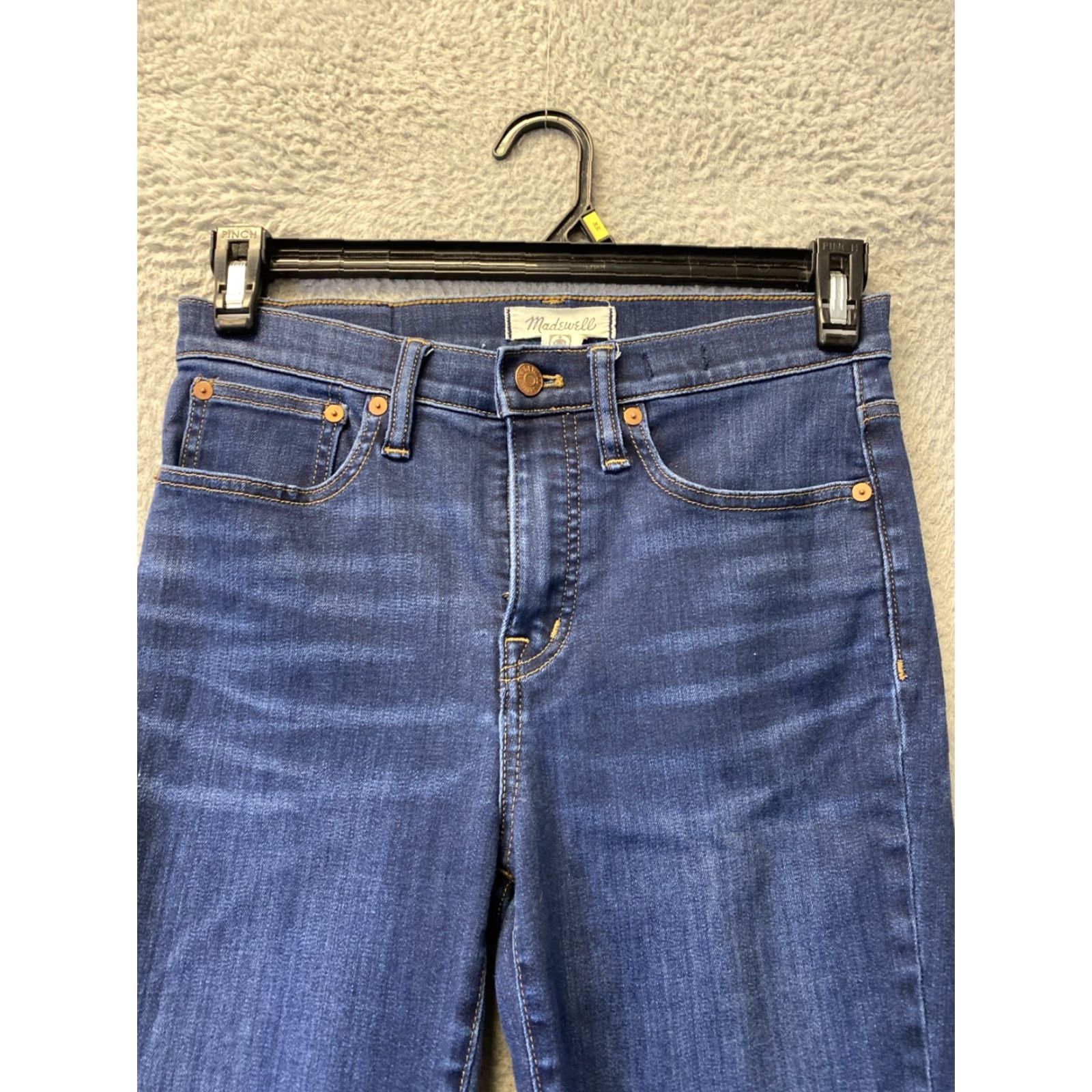 Madewell Madewell Jeans Womens 28x26 Blue Denim Semi Bootcut Leg Raw Hem /159-36 Size 28" / US 6 / IT 42 - 3 Thumbnail