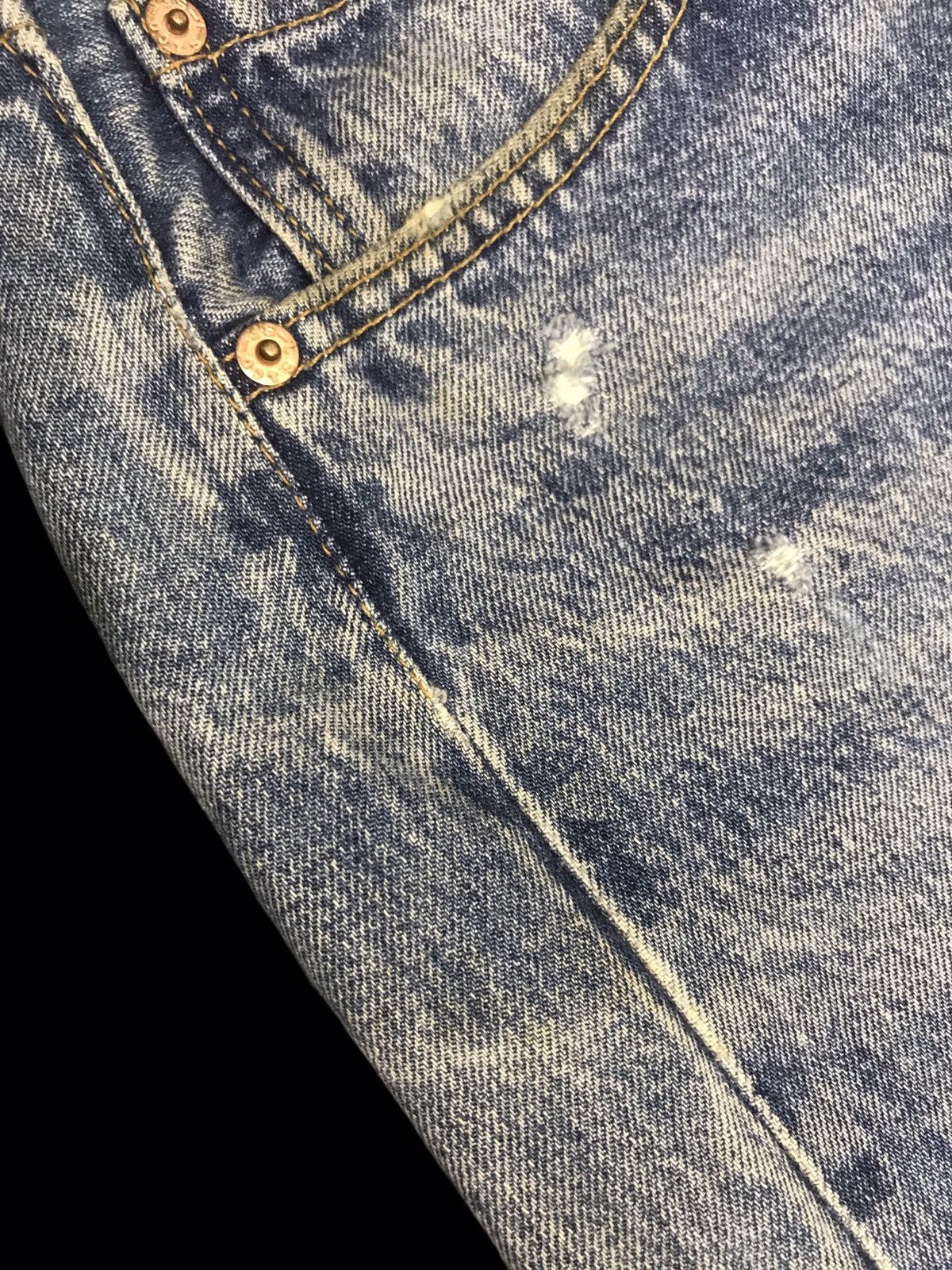 Levi's 💥VTG💥 Levis 501 Regular Medium Wash Distressed Denim F164 Size US 33 - 17 Thumbnail