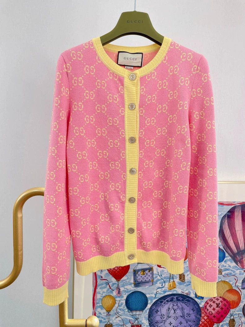 Gucci Gucci Macaron color-blocked knitted jacket 2504-Nextarrow Size S / US 4 / IT 40 - 1 Thumbnail