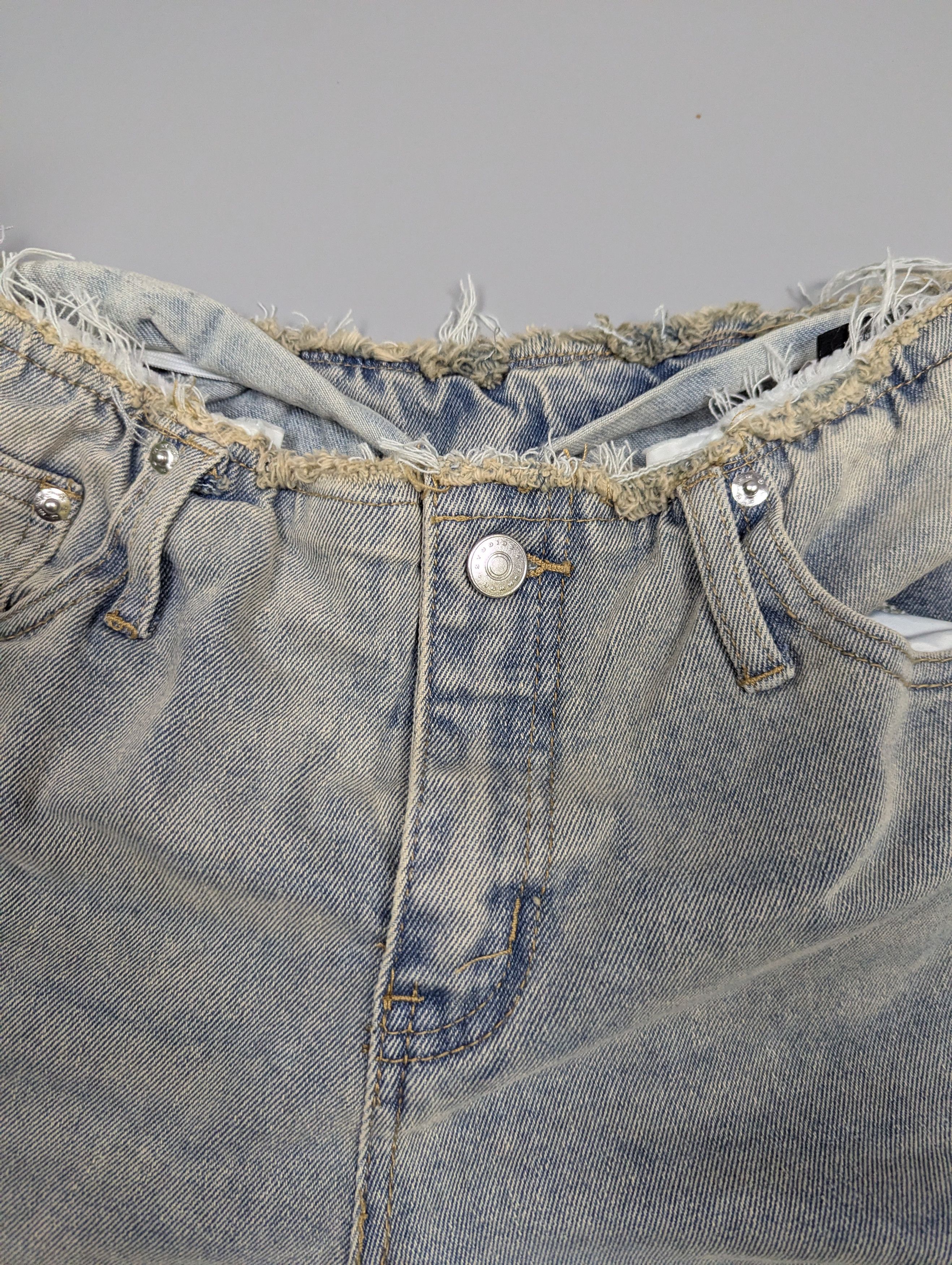 Japanese Brand SUMWON Vintage Y2K Distressed Gray Ripped Avant-Garde Jeans Size 28" / US 6 / IT 42 - 7 Thumbnail