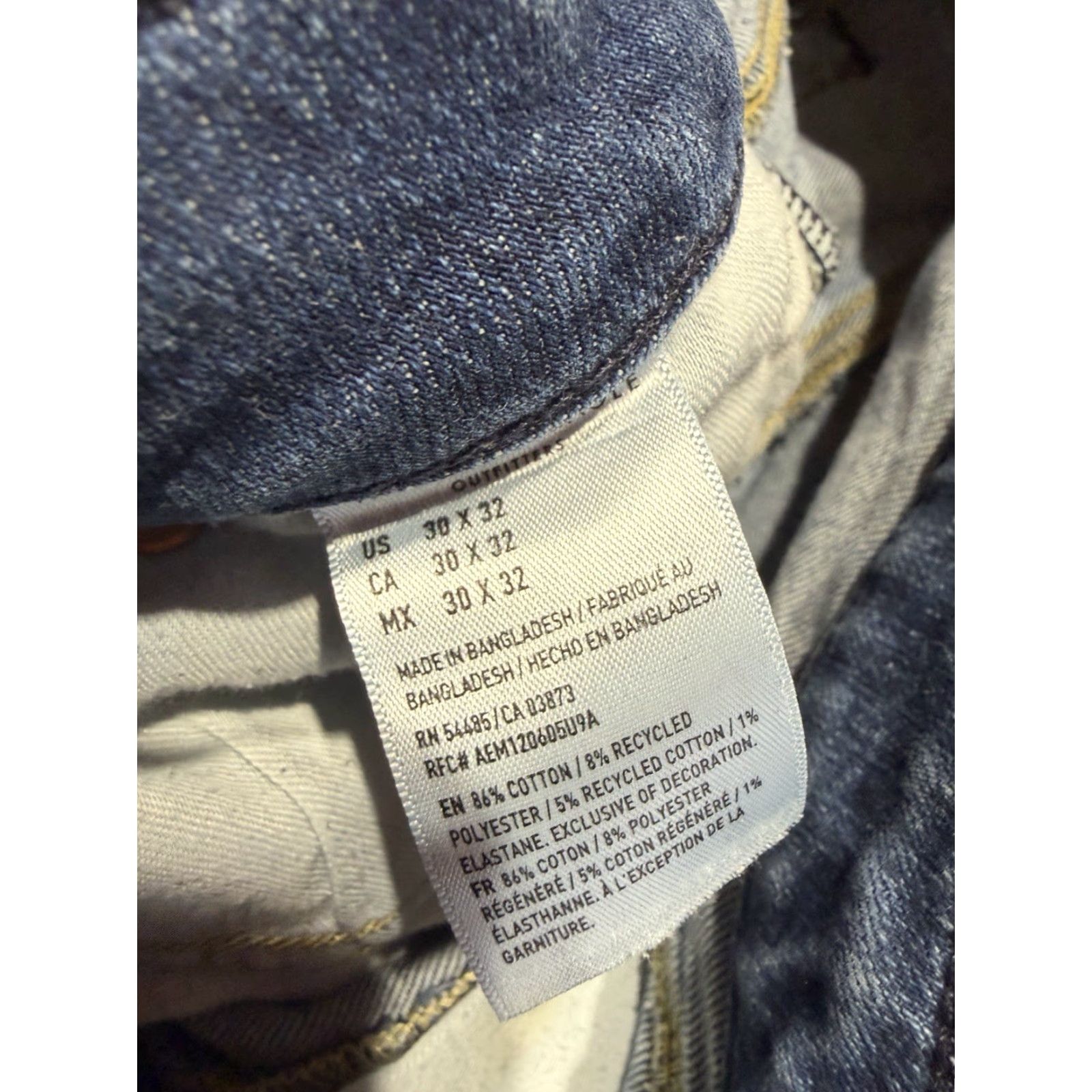 American Eagle Outfitters VINTAGE? No — American Eagle Slim Straight Men Jeans 30x32 Blue Denim Air Flex Plus Size US 30 / EU 46 - 5 Thumbnail