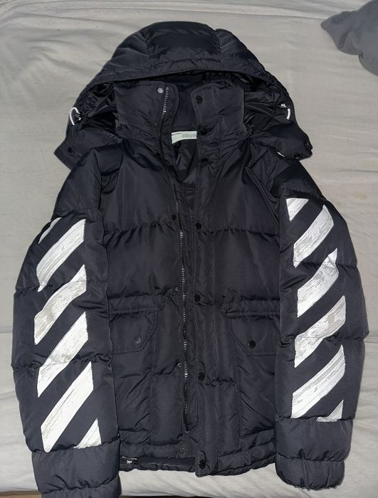 Off white hotsell brushed down jacket