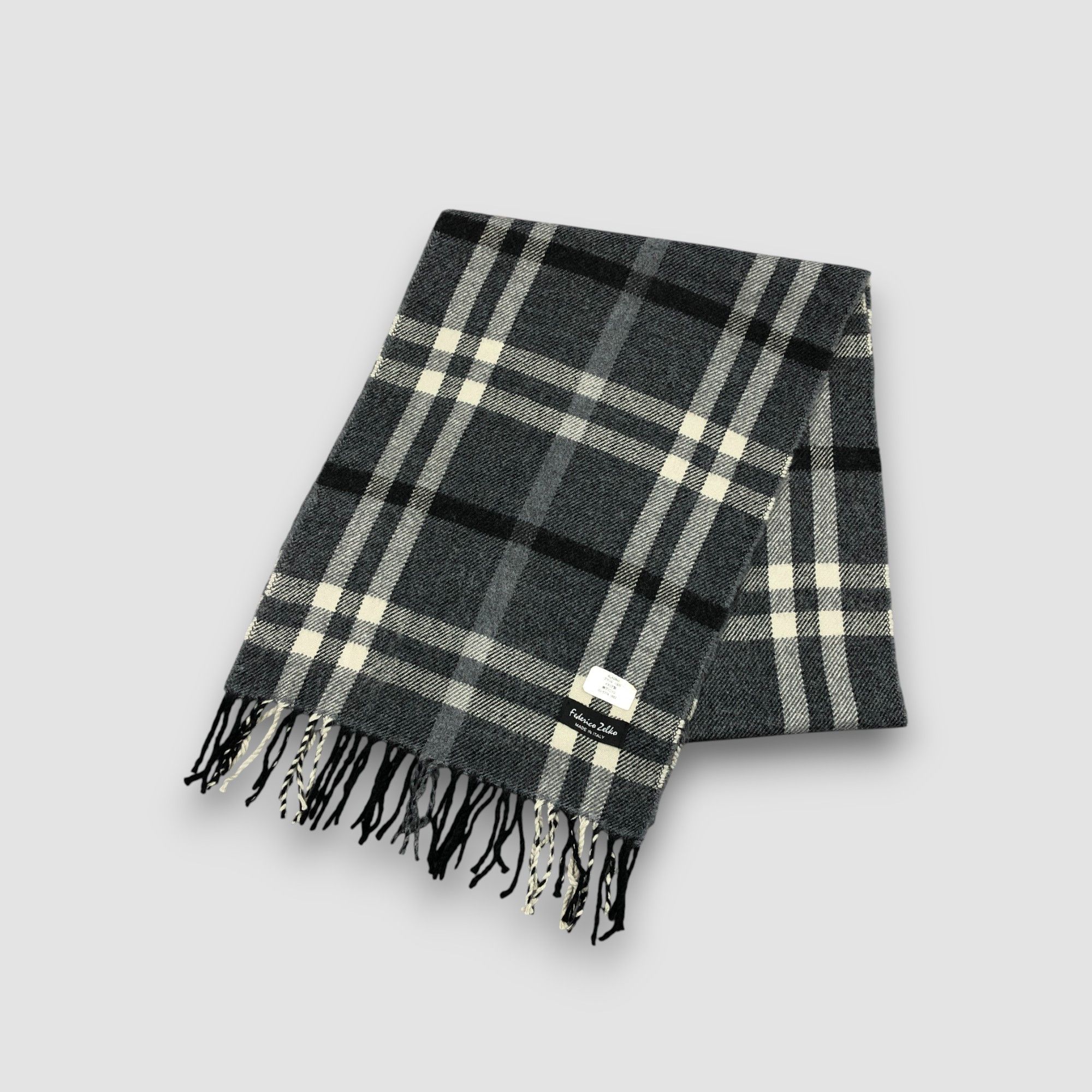 Vintage Vintage Federico Zelko Scarf Muffler Wool Cashmere Scarves Size ONE SIZE - 2 Thumbnail