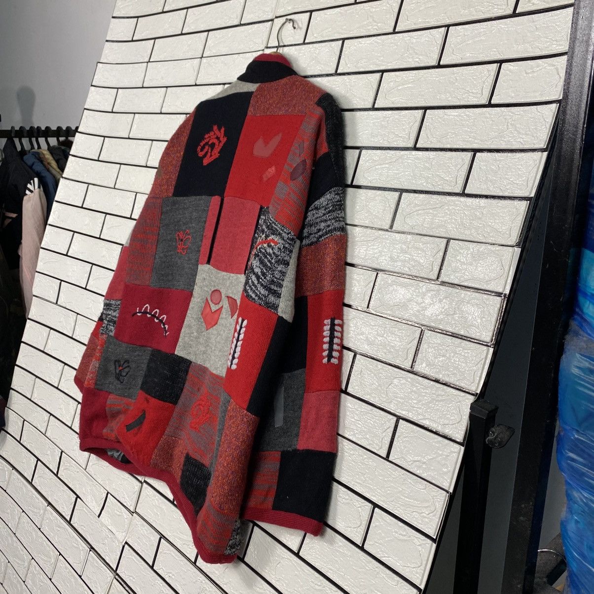 Japanese Brand Vintage Indigo Overcoat Jacket Patchwork Jacket Issey Miyake Size US M / EU 48-50 / 2 - 10 Thumbnail