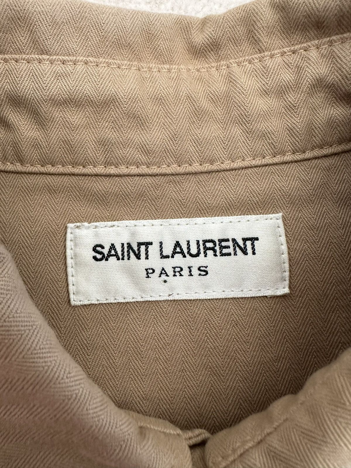 Saint Laurent Paris Saint Laurent western stonewashed denim shirt tan S Size US S / EU 44-46 / 1 - 16 Thumbnail