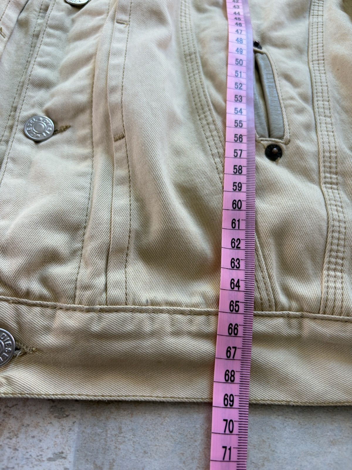 Diesel Diesel Leather Denim Jacket / Workwear Blouson Beige XL Size US XL / EU 56 / 4 - 8 Thumbnail