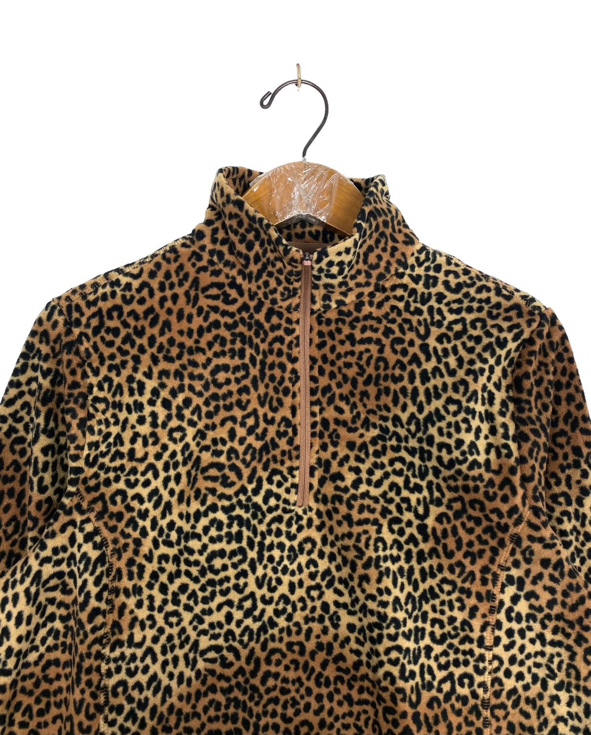 Lands' End Rare‼️ Lands’ End Leopard Women Half Zip Fleece Size S / US 4 / IT 40 - 3 Thumbnail